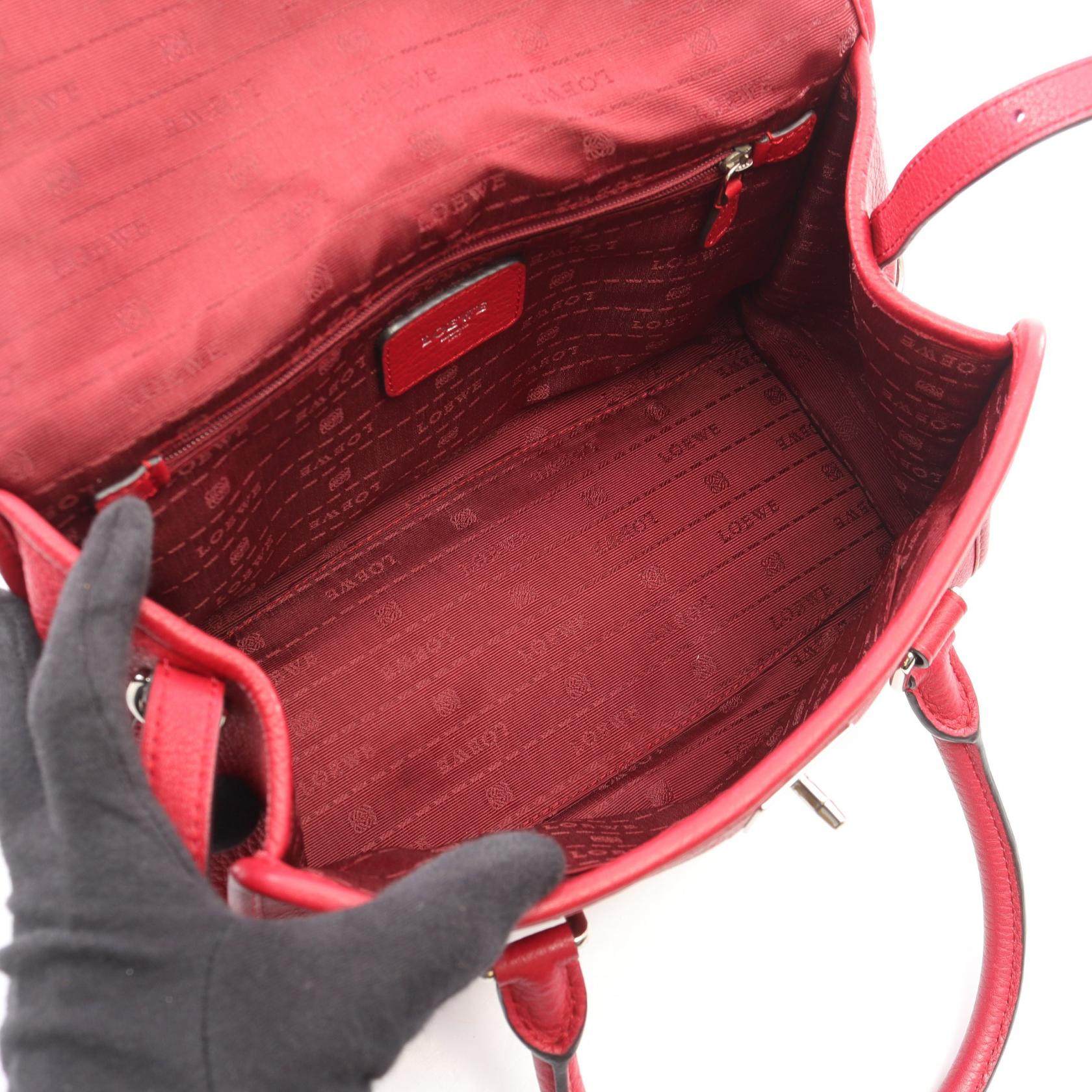 ロエベ アラモ レザー ハンドバッグ