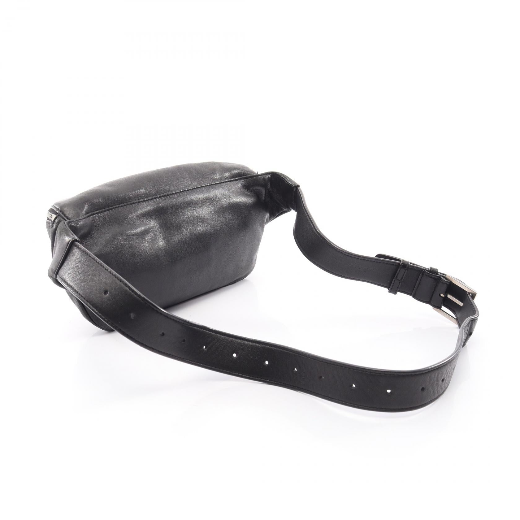 イヴサンローラン カサンドラ クラシックモノグラム レザーウエストバッグ