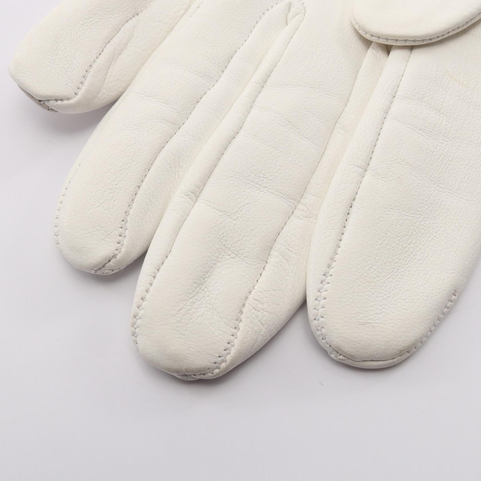 エルメス トリミング レザー手袋