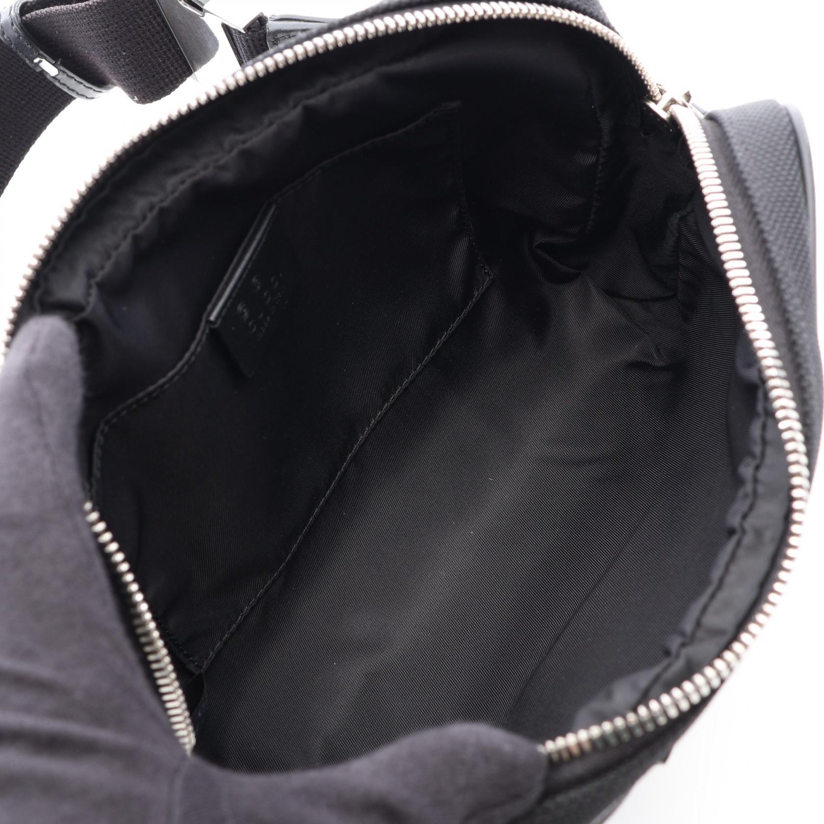 グッチ キャンバス レザー ウエストバッグ