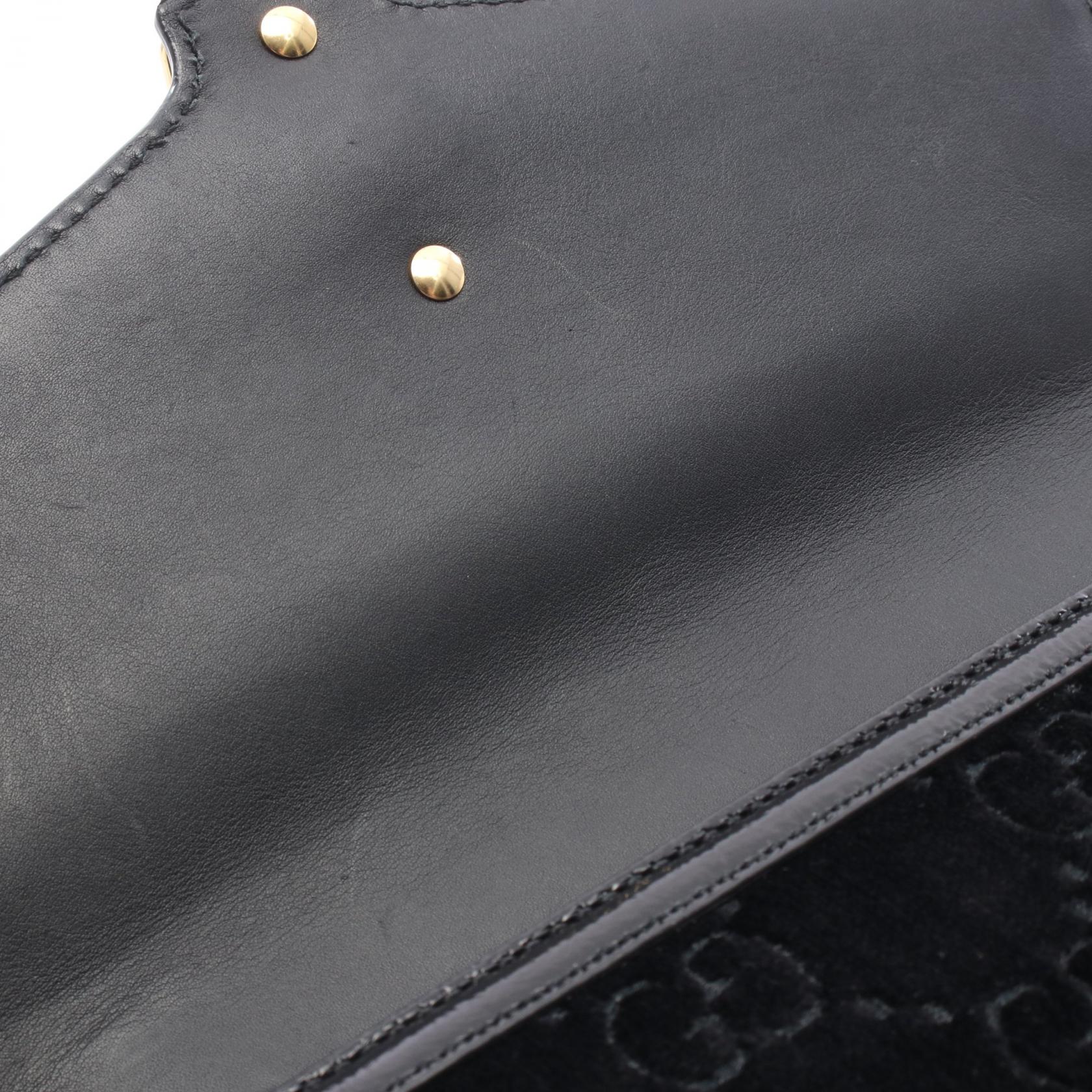 グッチ シルヴィ ファブリック パテントレザー 2wayショルダーバッグ