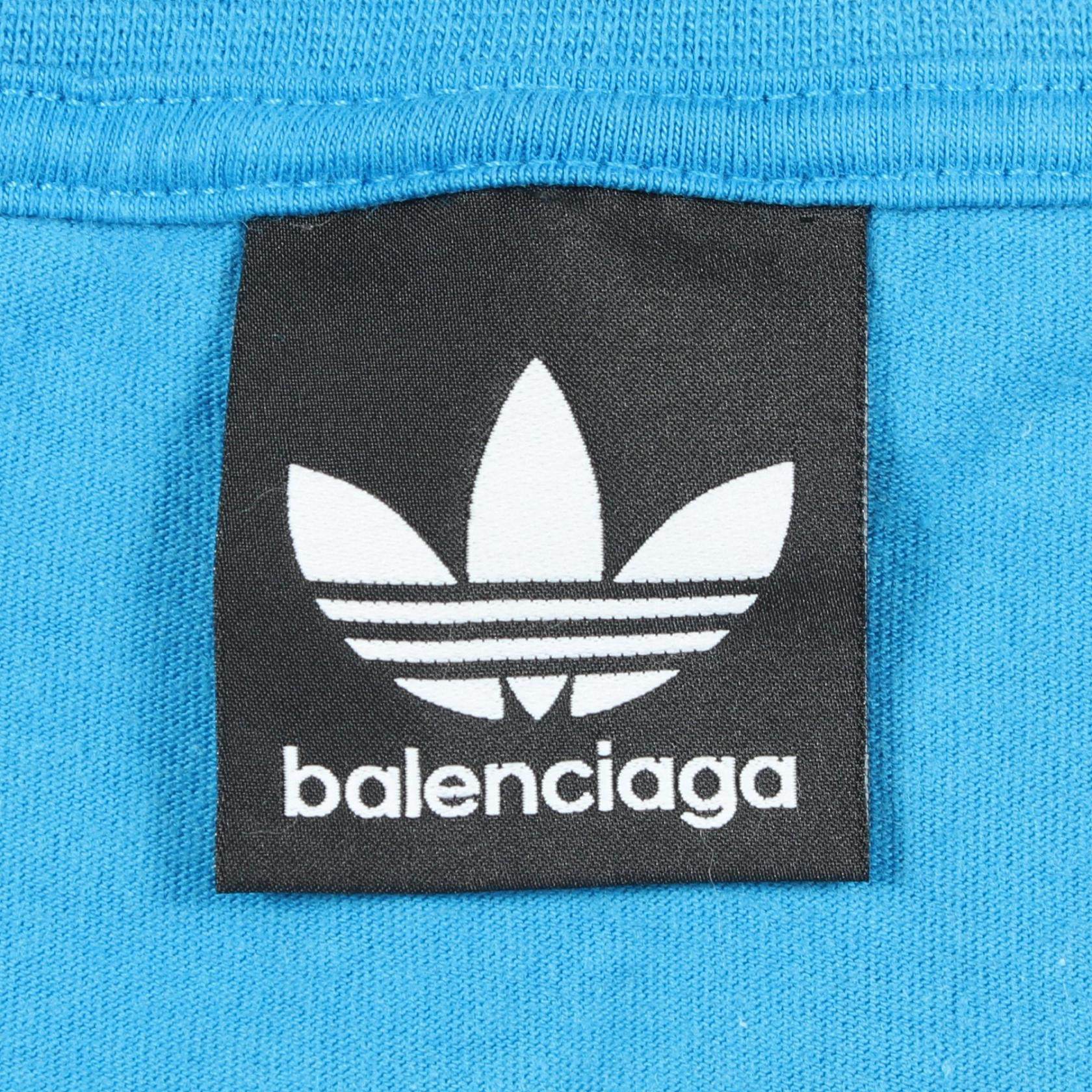 バレンシアガ x adidas コットン半袖Tシャツ