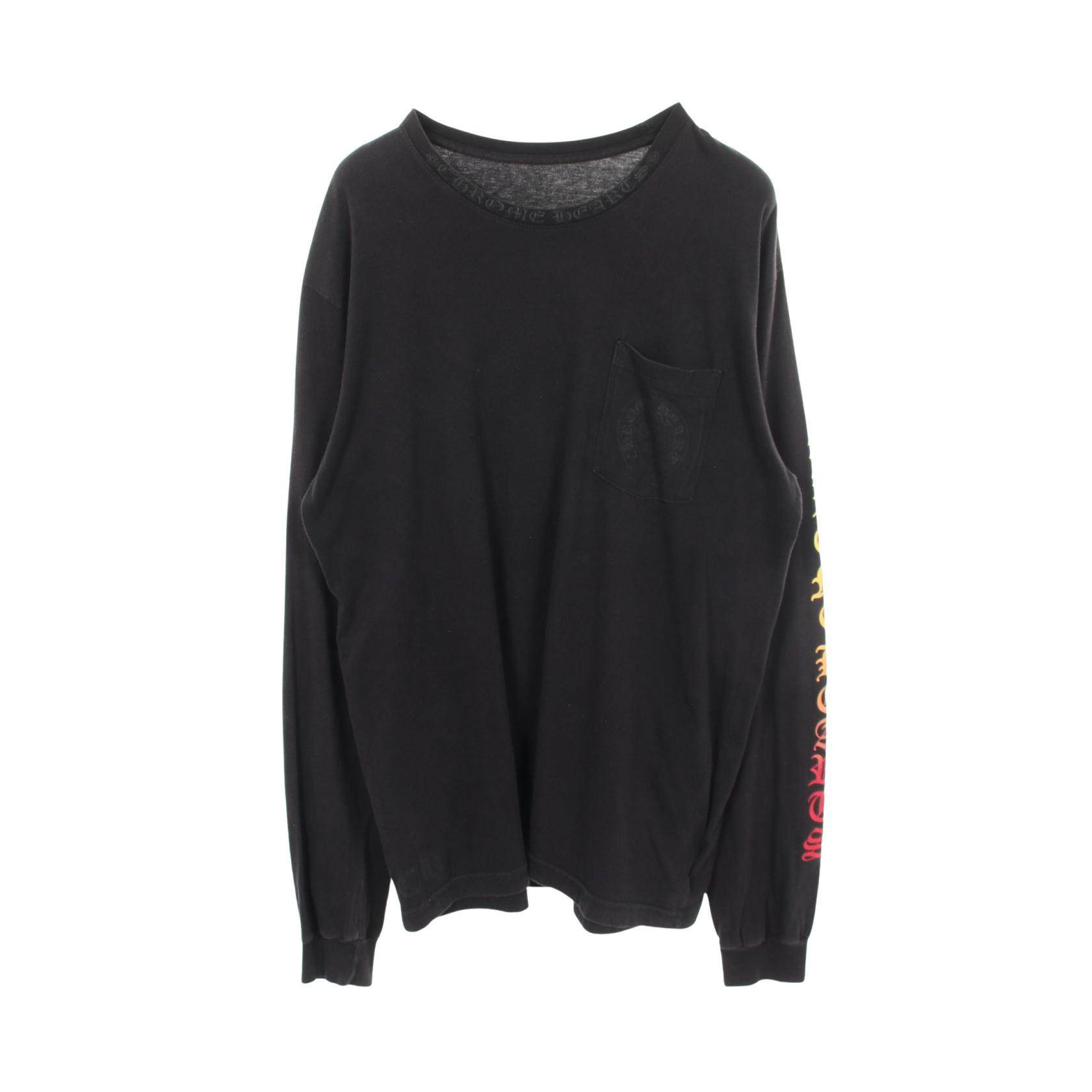 クロムハーツ グラデーションロゴ コットン長袖Tシャツ