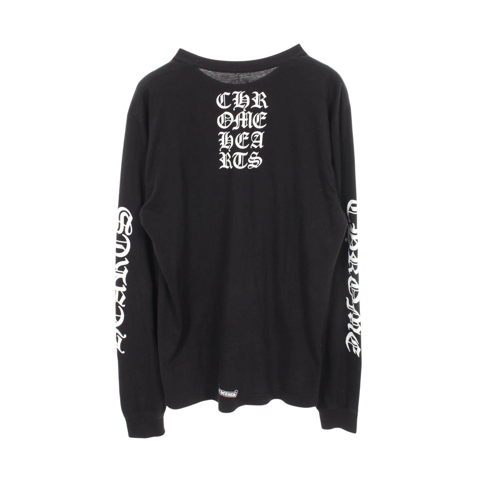 クロムハーツ バーティカルロゴ ポケット コットン長袖Tシャツ