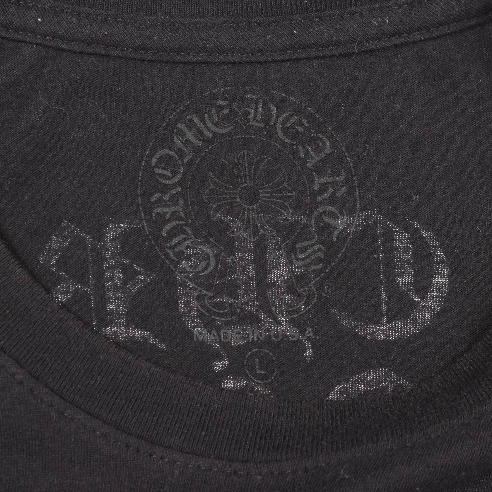 クロムハーツ バーティカルロゴ ポケット コットン長袖Tシャツ