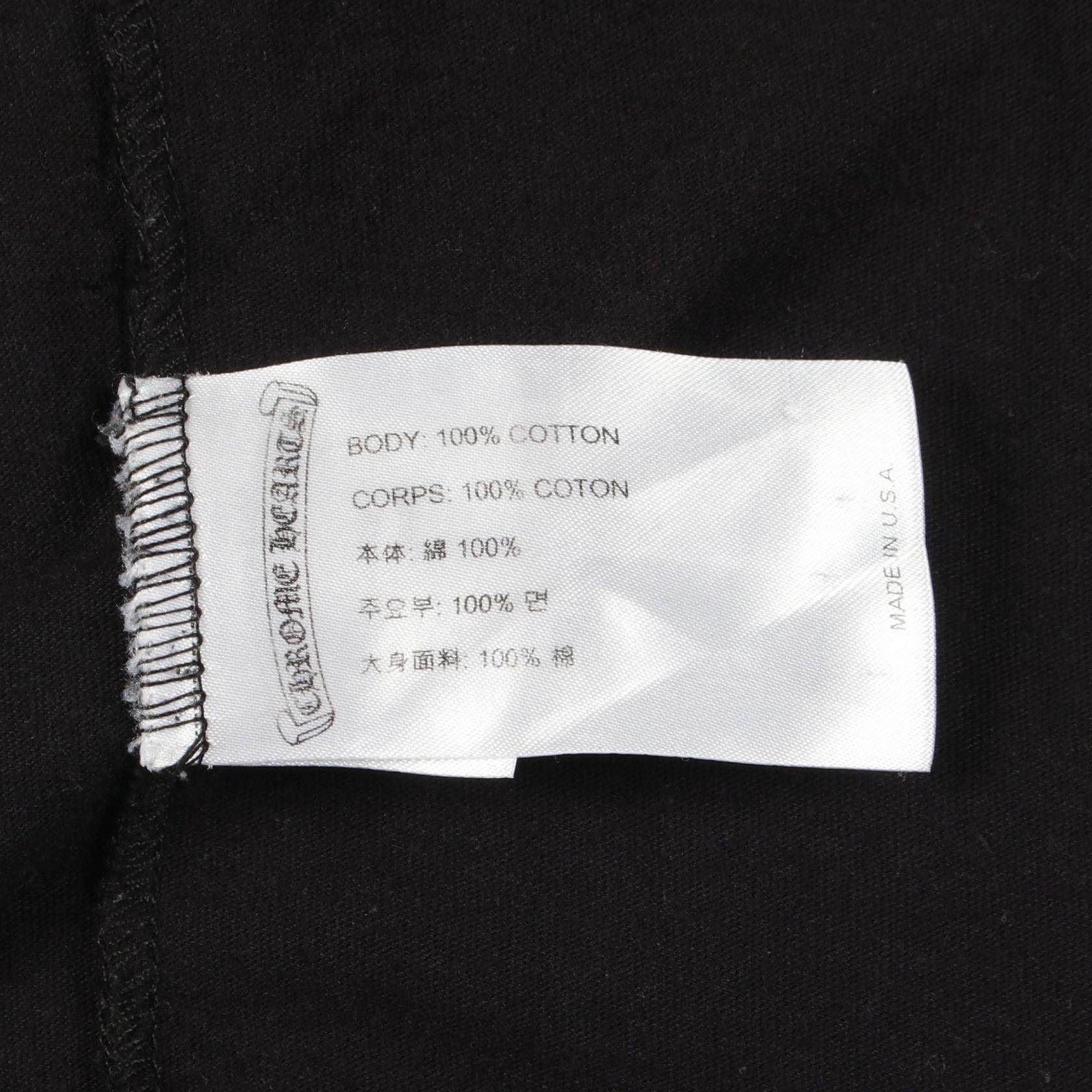 クロムハーツ バーティカルロゴ ポケット コットン長袖Tシャツ