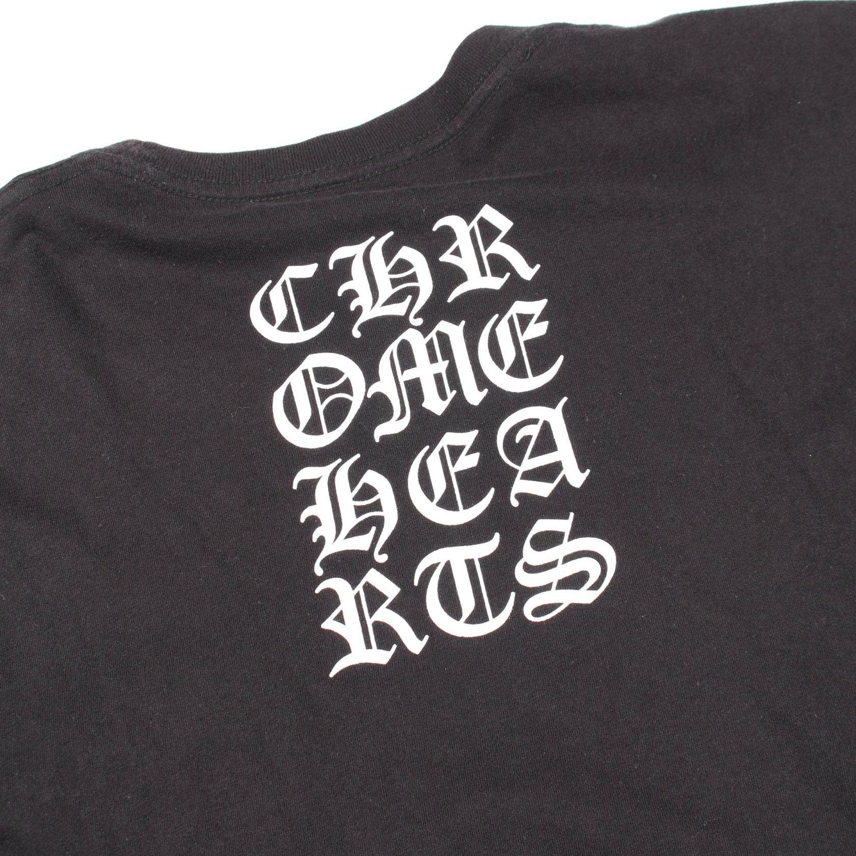 クロムハーツ バーティカルロゴ ポケット コットン長袖Tシャツ