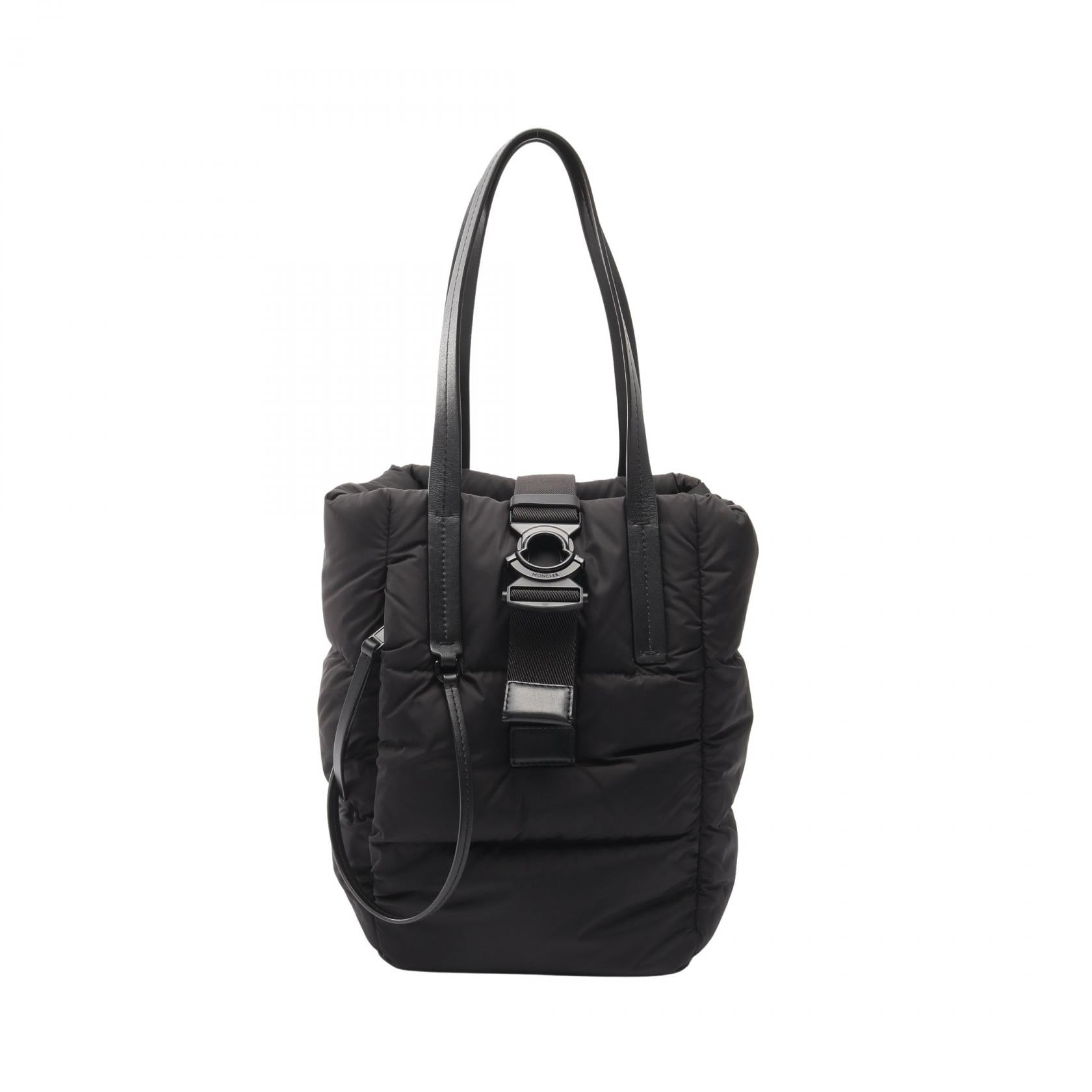モンクレール XANDER TOTE SMALL ナイロンレザートートバッグ