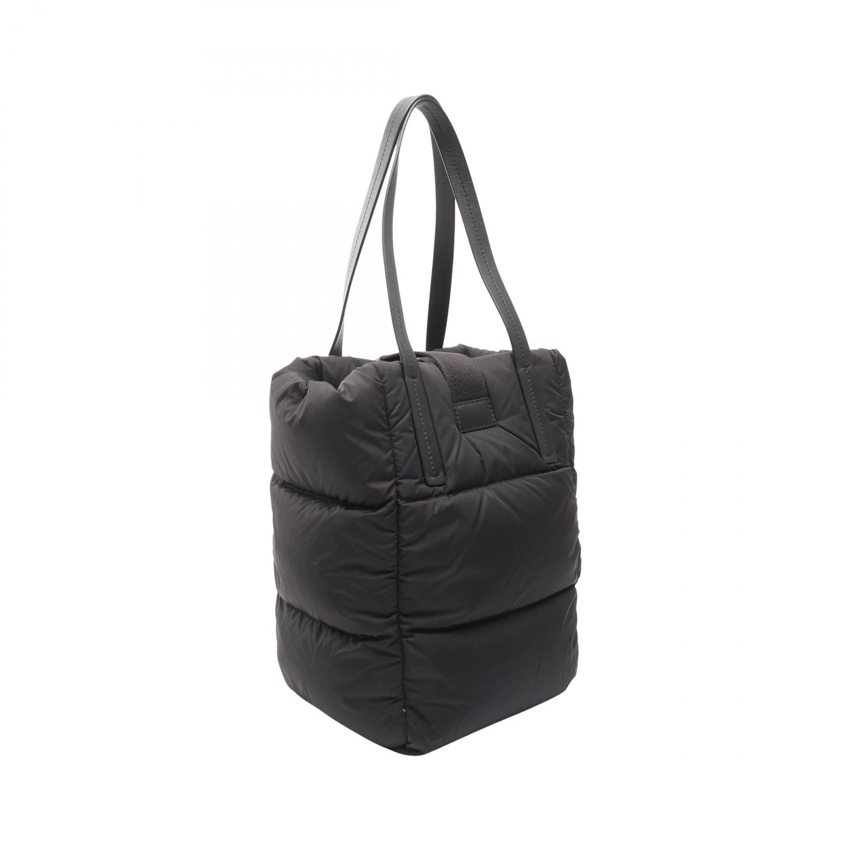 モンクレール XANDER TOTE SMALL ナイロンレザートートバッグ