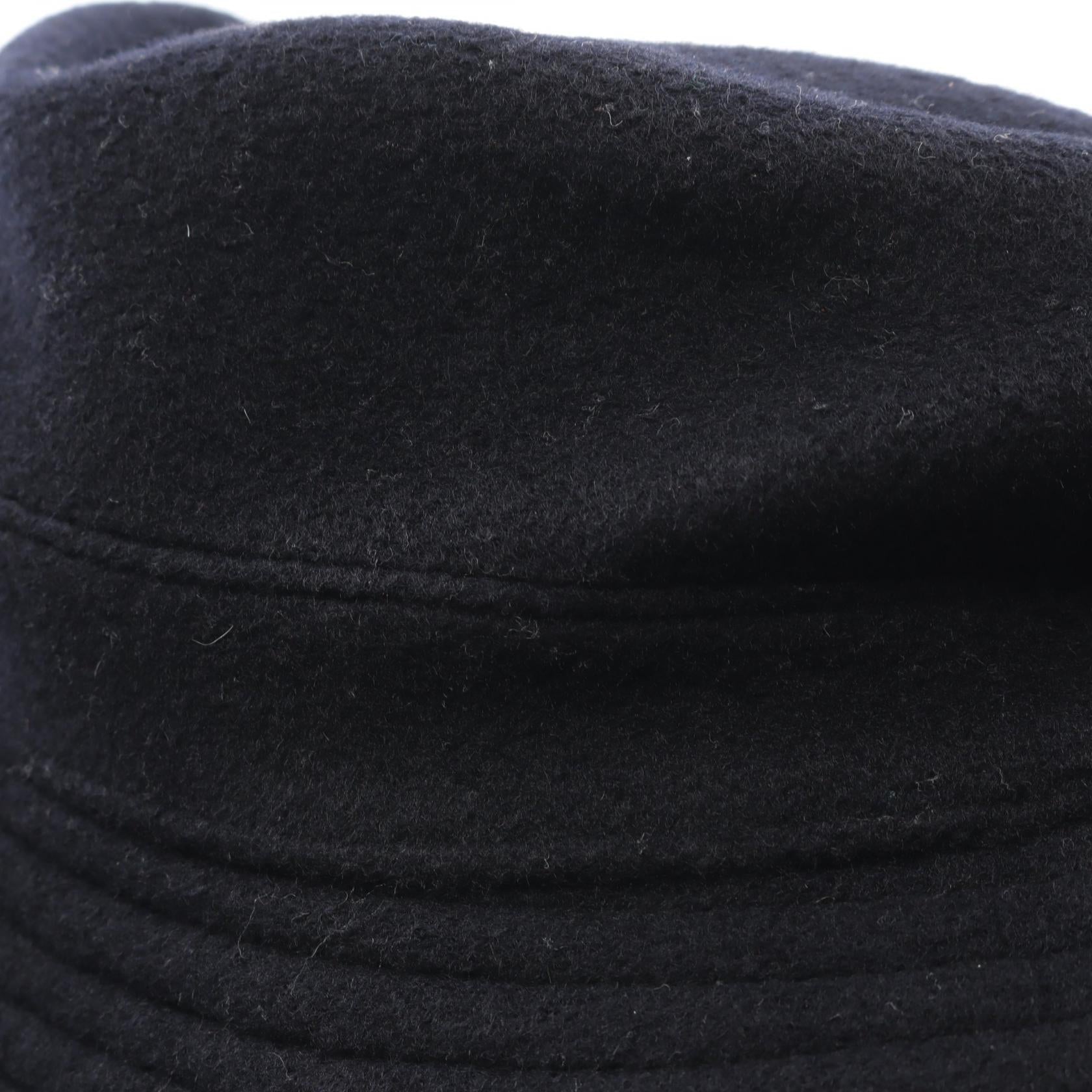 エルメス バケットハット レザーカシミヤハット