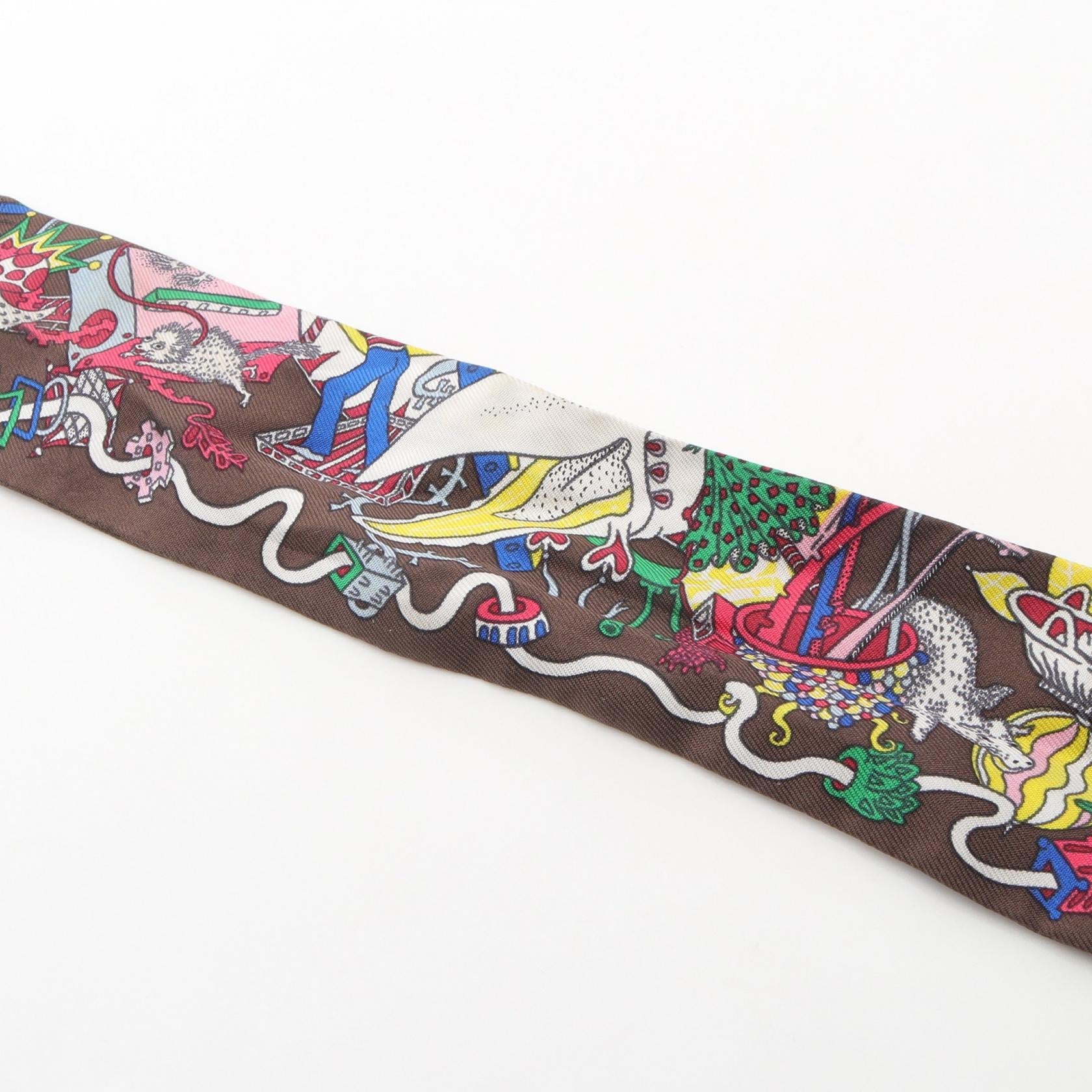 エルメス LA FOLLE PARADE シルクツイリー