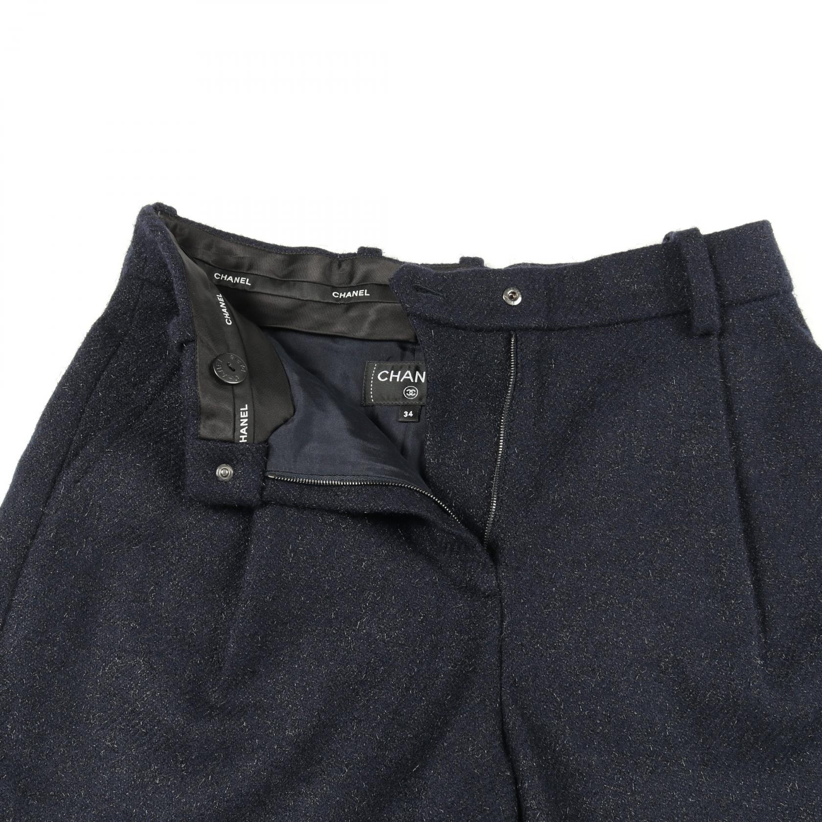 シャネル ココマーク ウールカシミヤショートパンツ