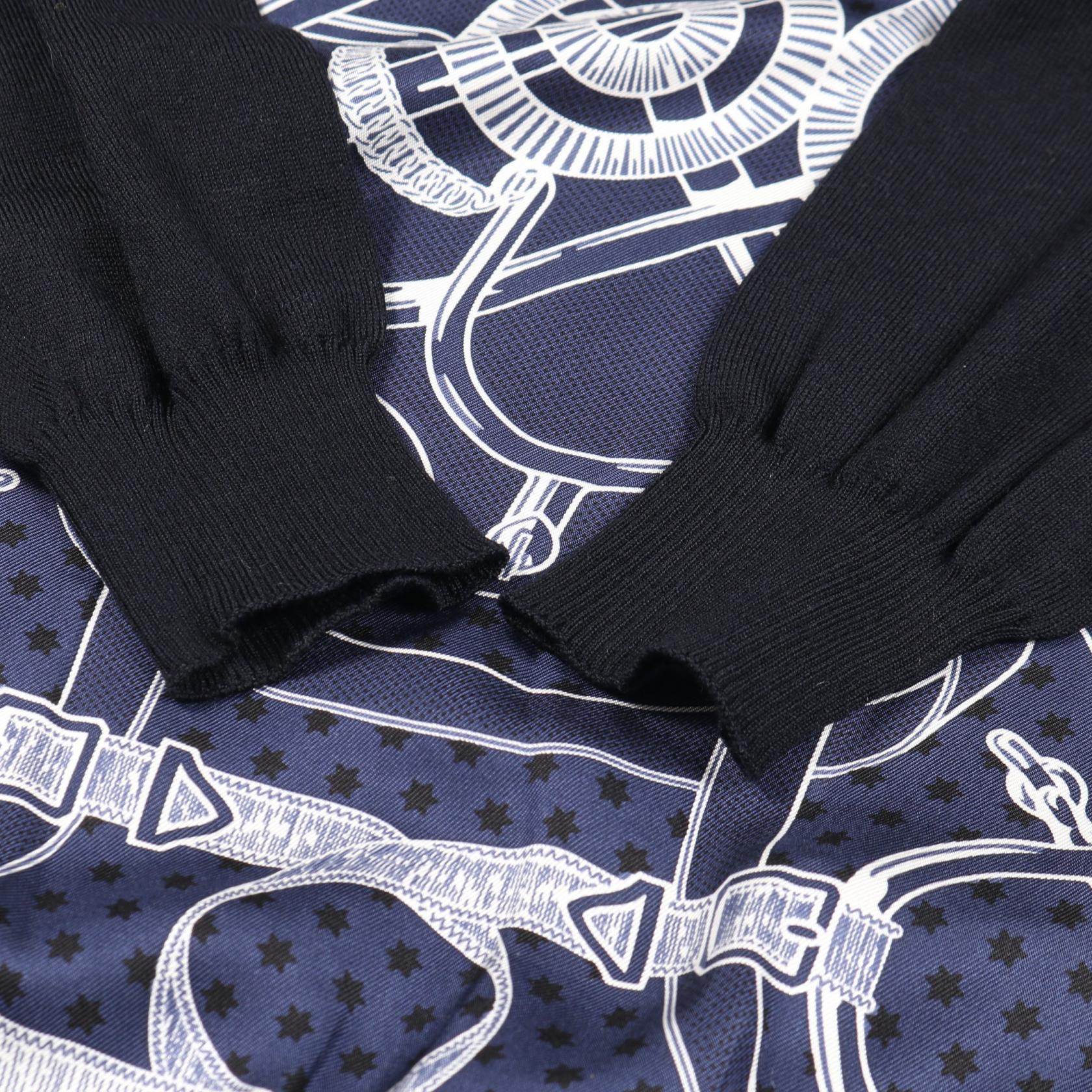 エルメス ツイルレーヌ Eperon d'Or Bandana ウールシルクニットトップス