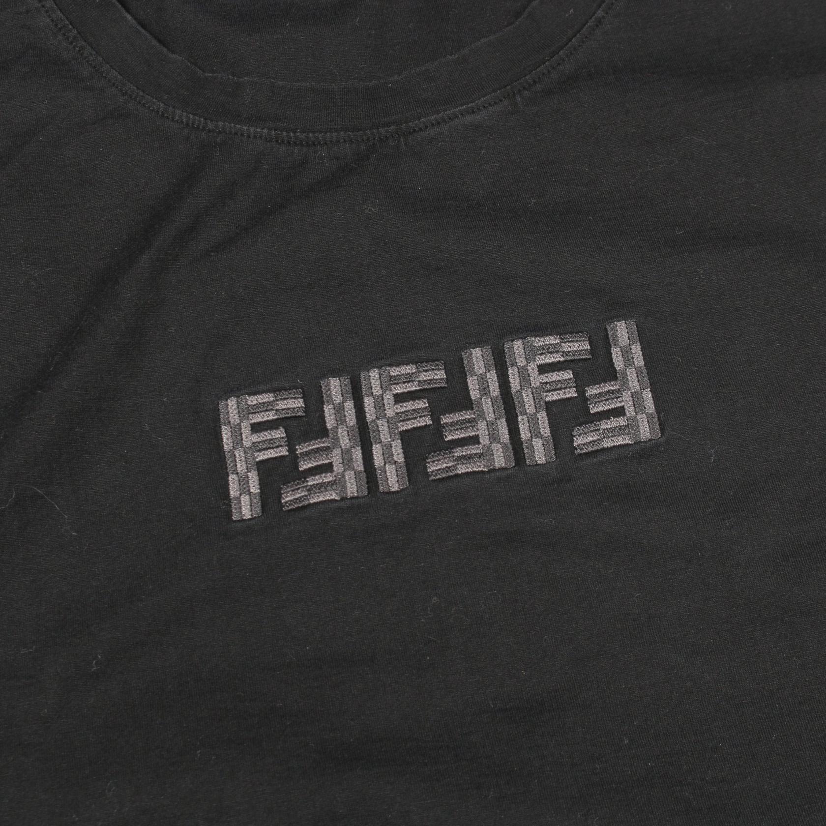 フェンディ FFラビリンスエンブロイダリー コットン半袖Tシャツ