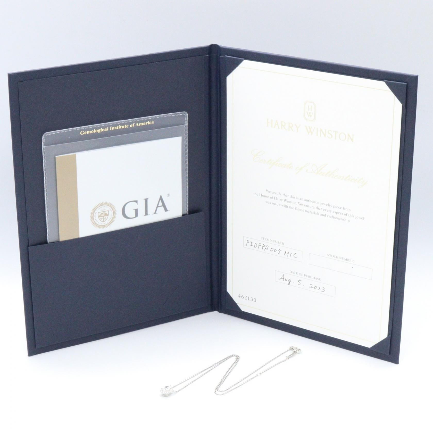 ハリーウィンストン ペアシェイプ マイクロパヴェ Pt950 ダイヤモンド ネックレス