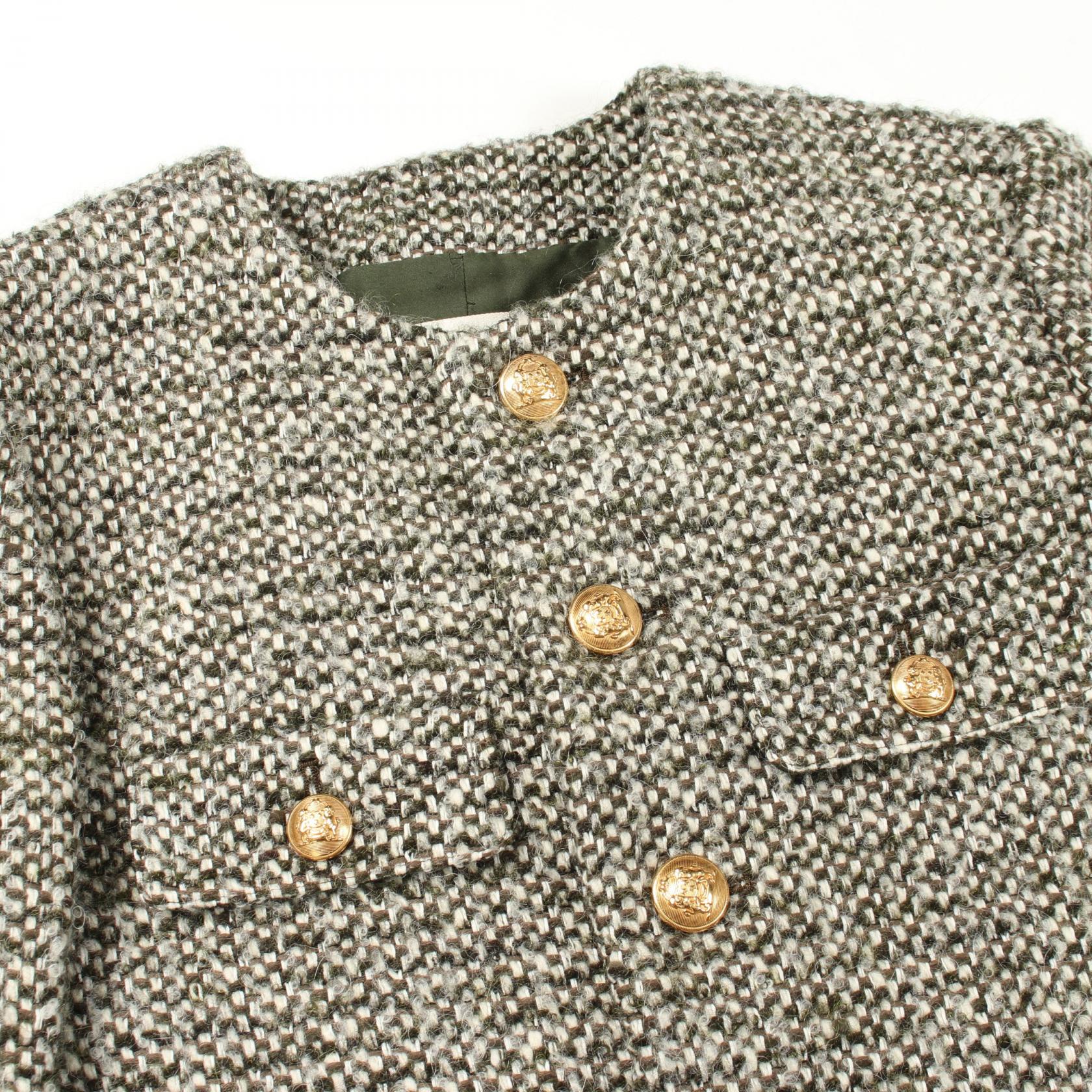セリーヌ ツイードウールモヘヤジャケット