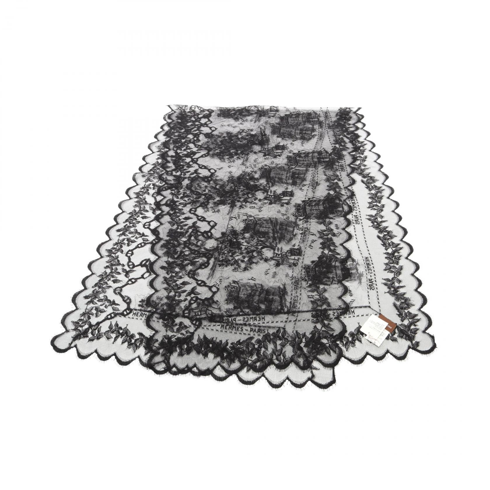 エルメス レース ナイロンコットンストール