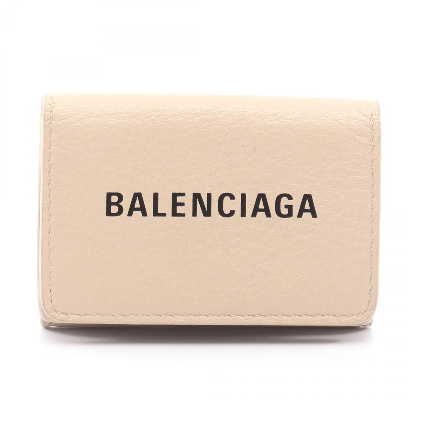 バレンシアガ EVERYDAY MINI WALLET レザー三つ折り財布