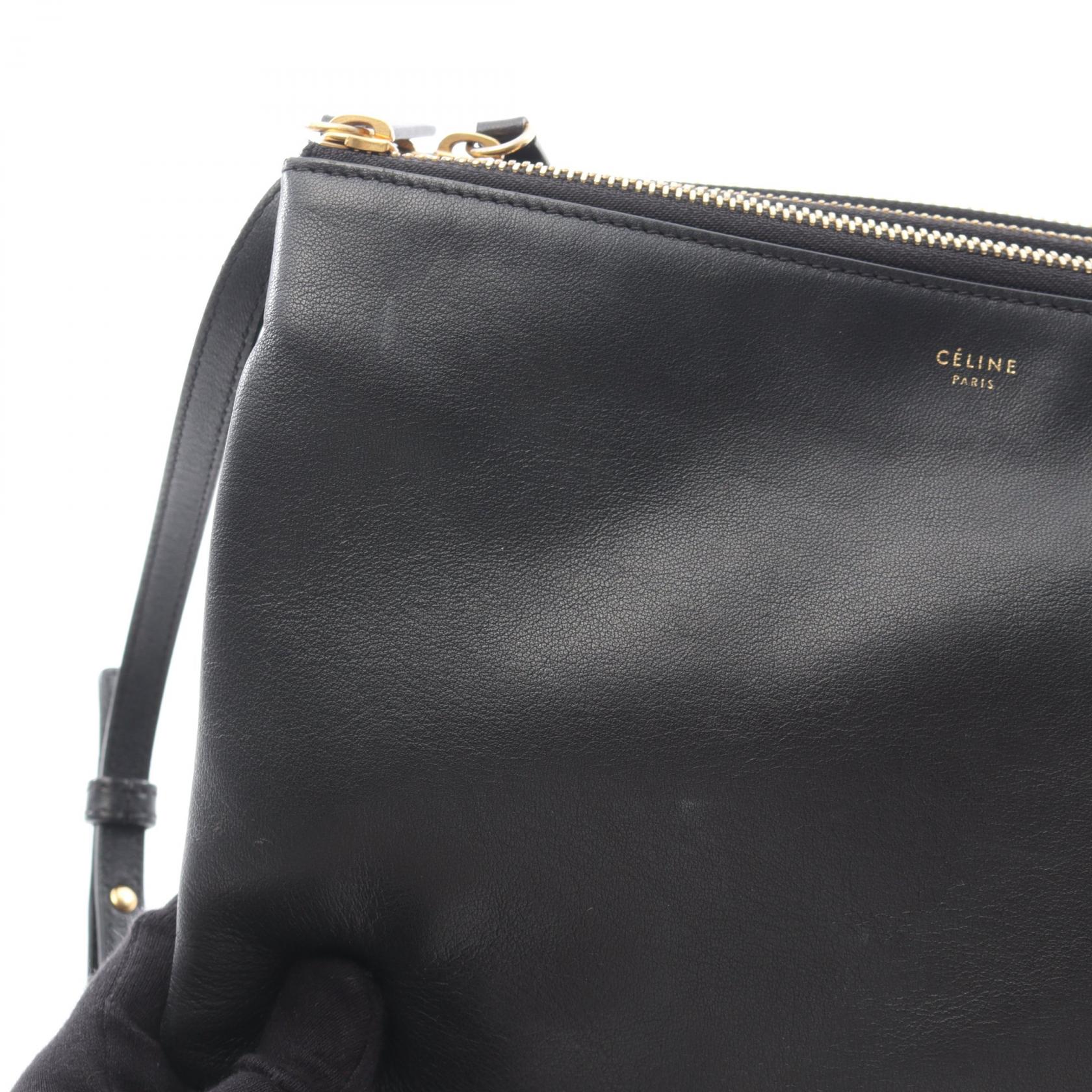セリーヌ TRIO LARGE レザーショルダーバッグ