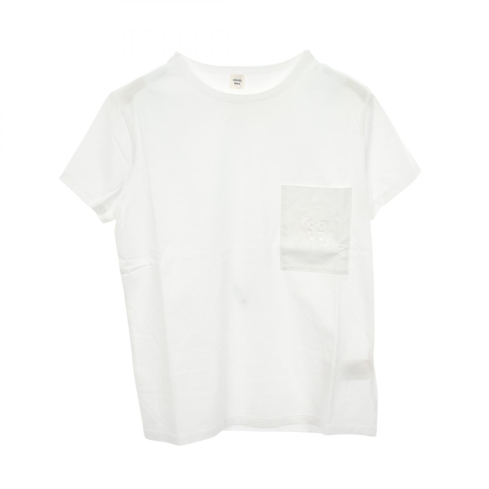 エルメス 刺繍ポケット コットン半袖Tシャツ