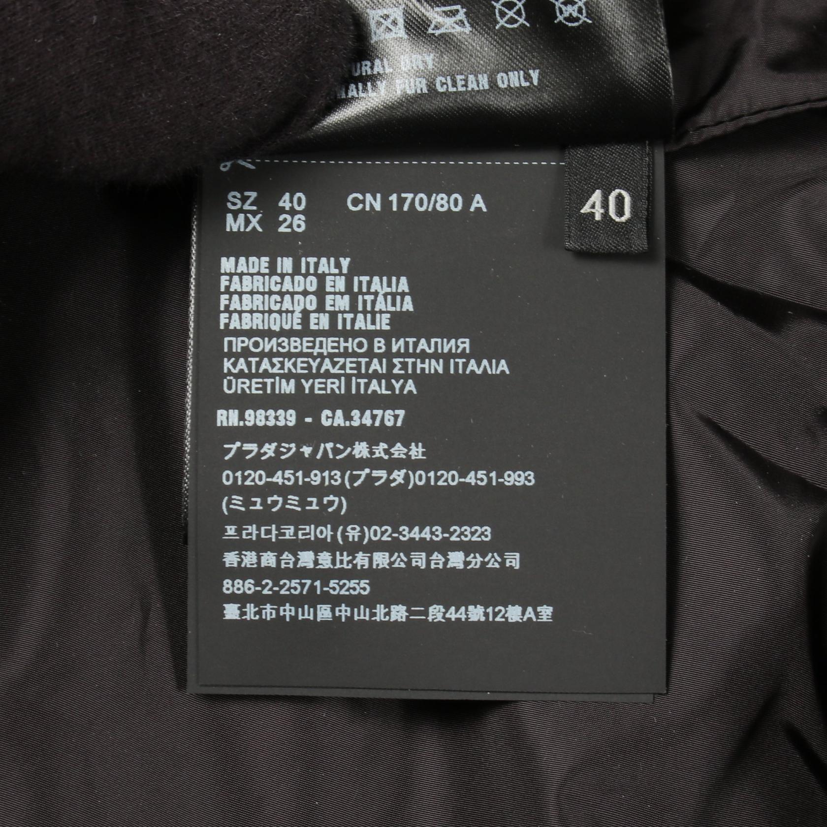 プラダ ナッパレザー フード付きコート