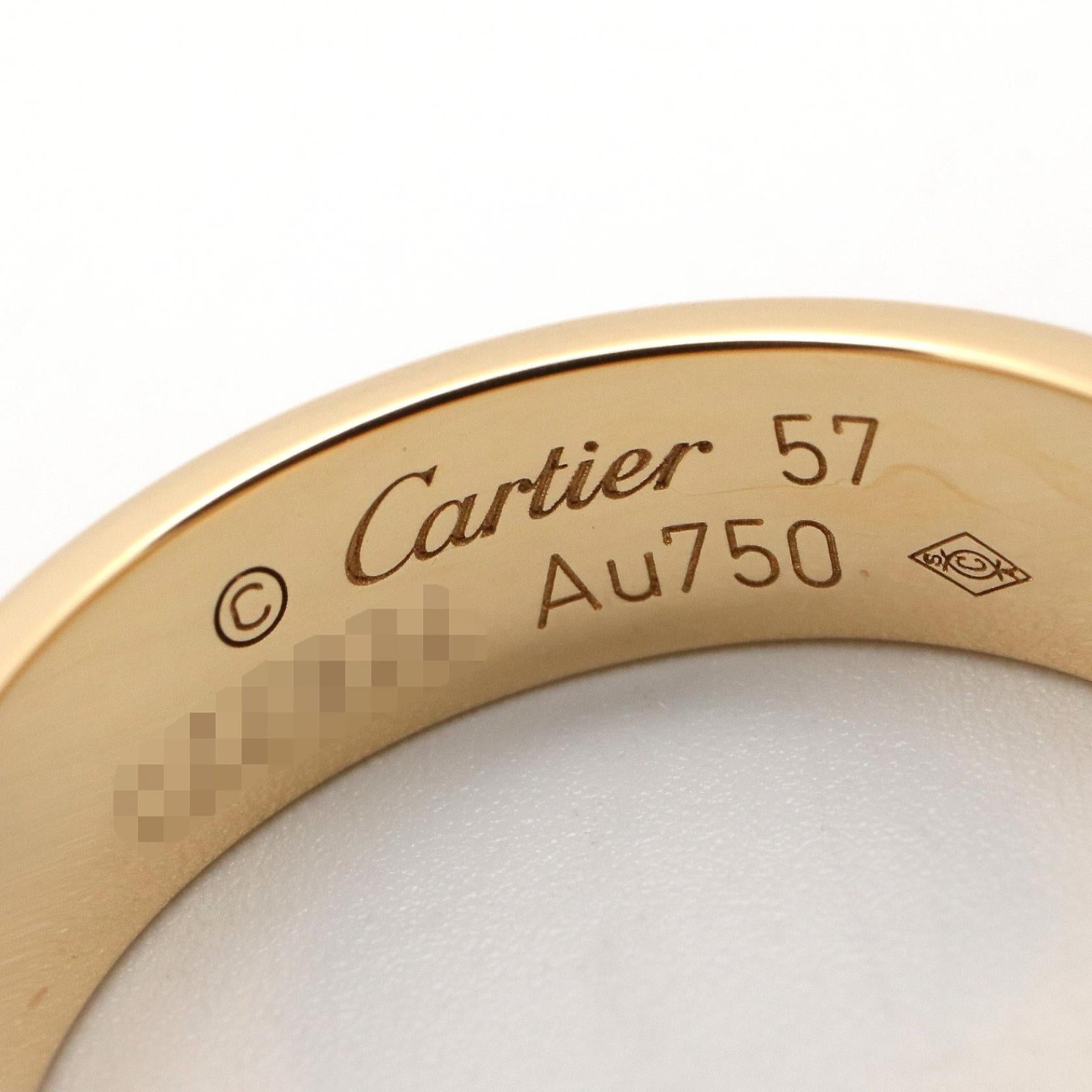 カルティエ ラブ Au750 リング 57号
