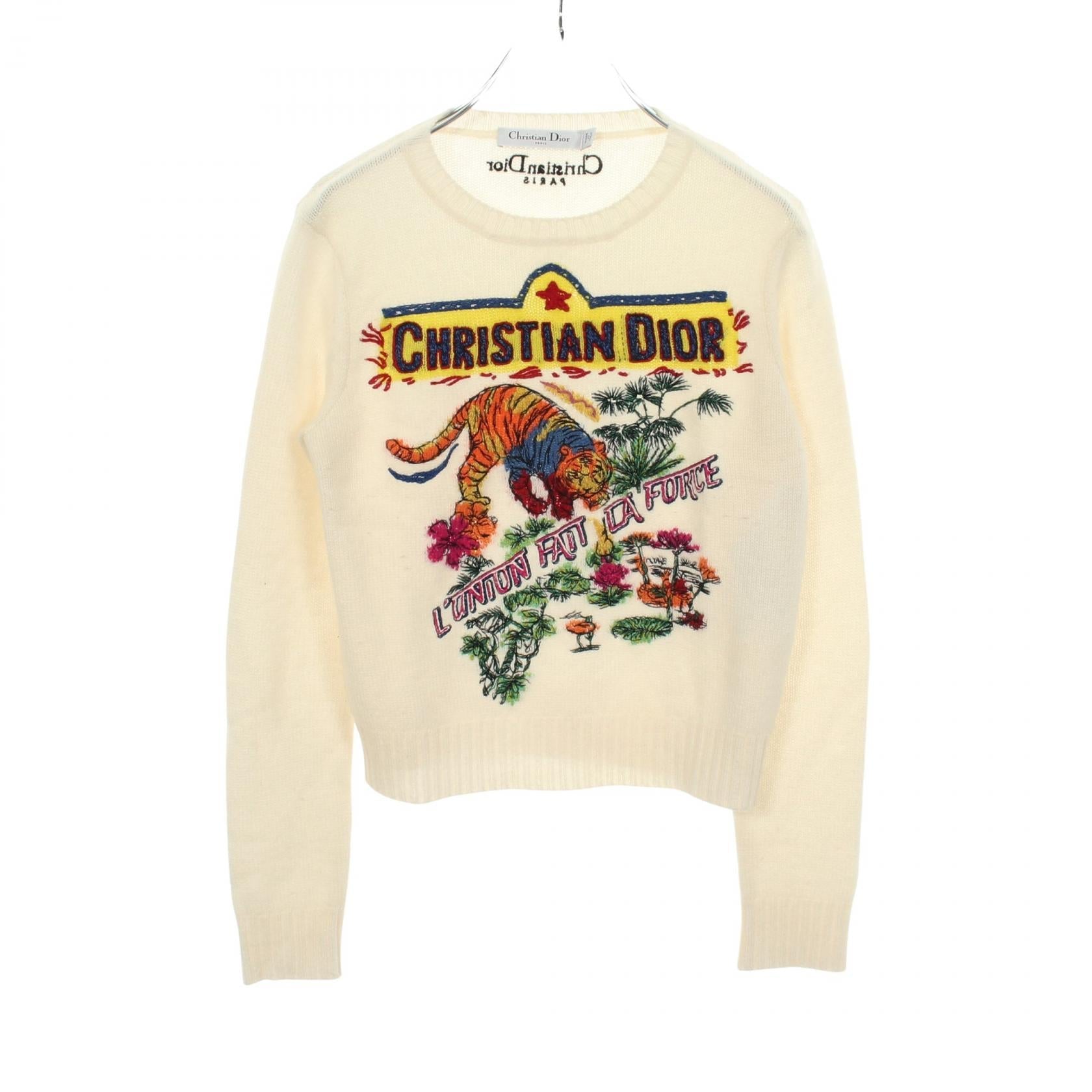 クリスチャンディオール インディアンタイガー カシミヤニットトップス