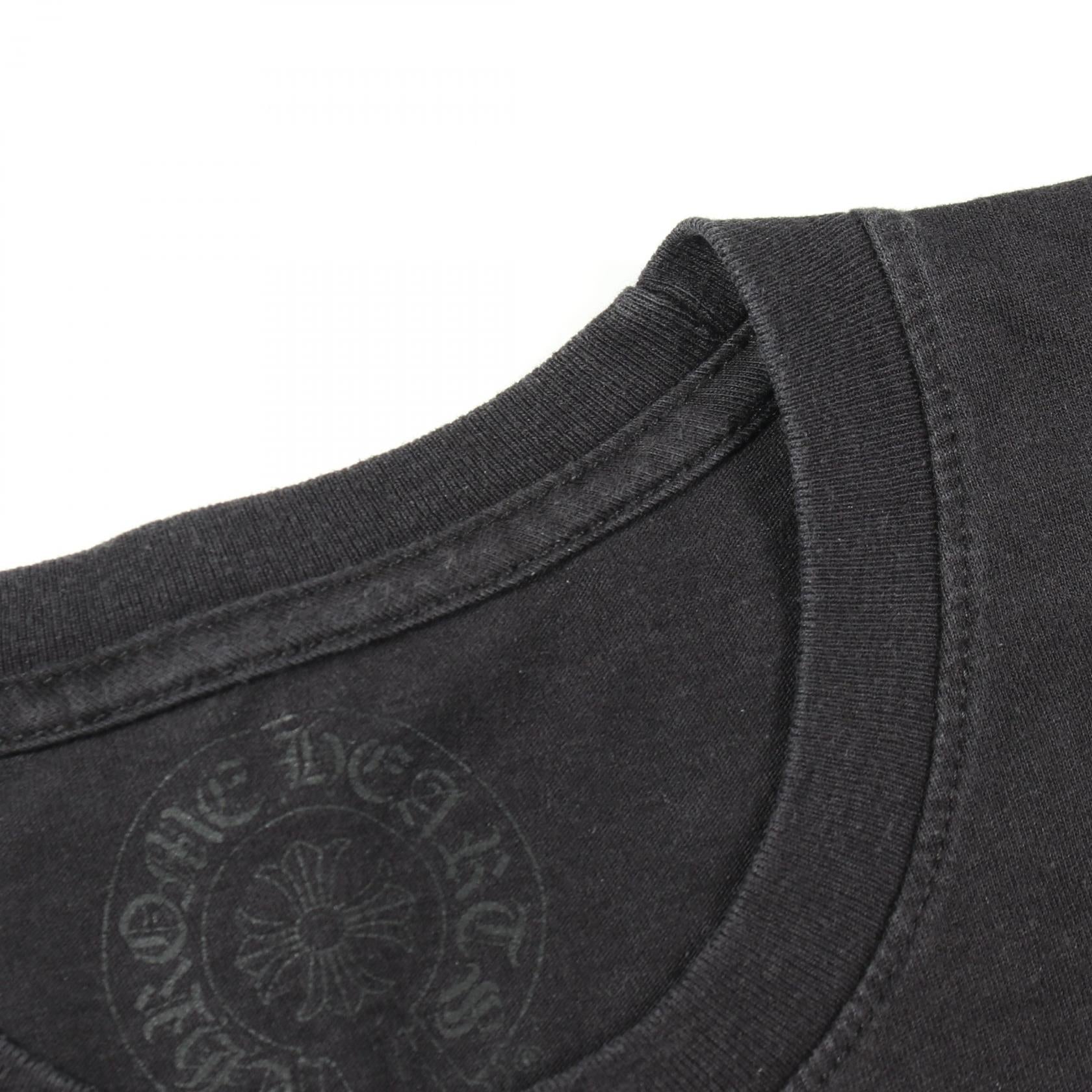 クロムハーツ スクロールラベル コットン半袖Tシャツ