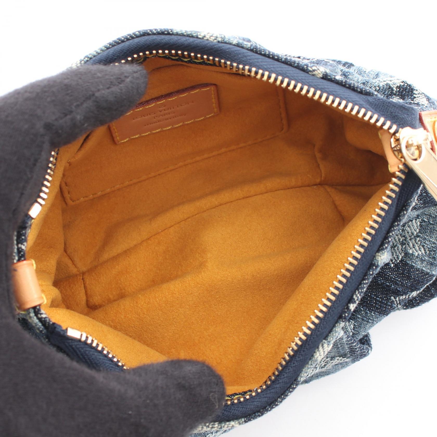 ルイヴィトン トゥルース レイエ モノグラムデニム レザー ポーチ