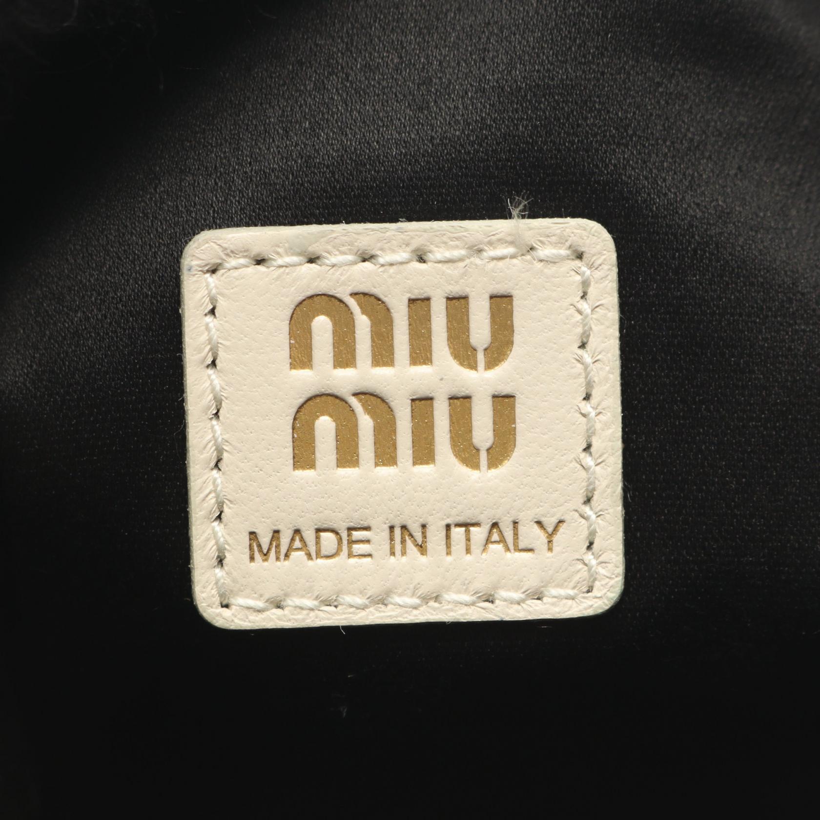 ミュウミュウ MATELASSE MIU レザー2WAYハンドバッグ
