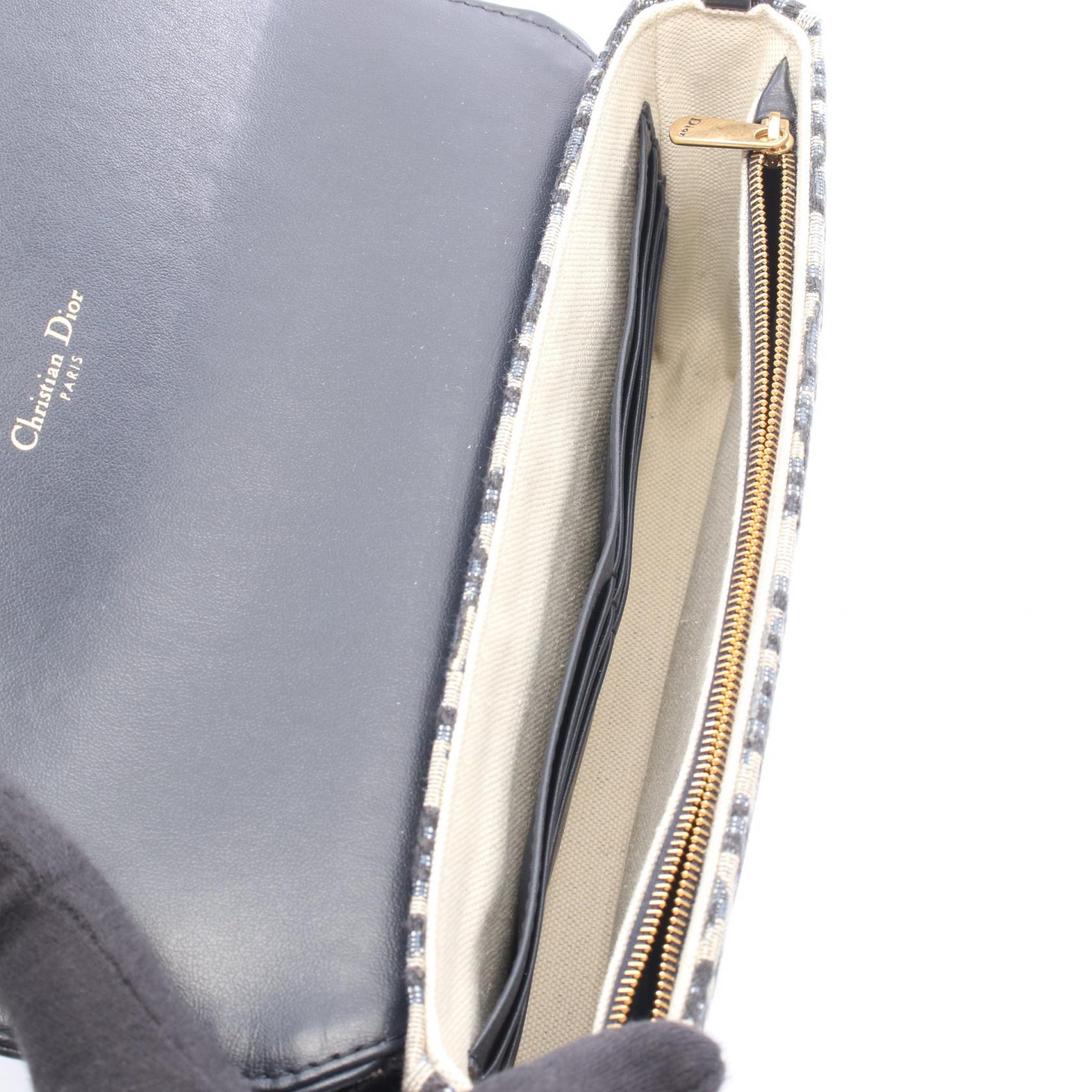 ディオール SADDLE オブリーク ジャカード レザー ショルダーバッグ