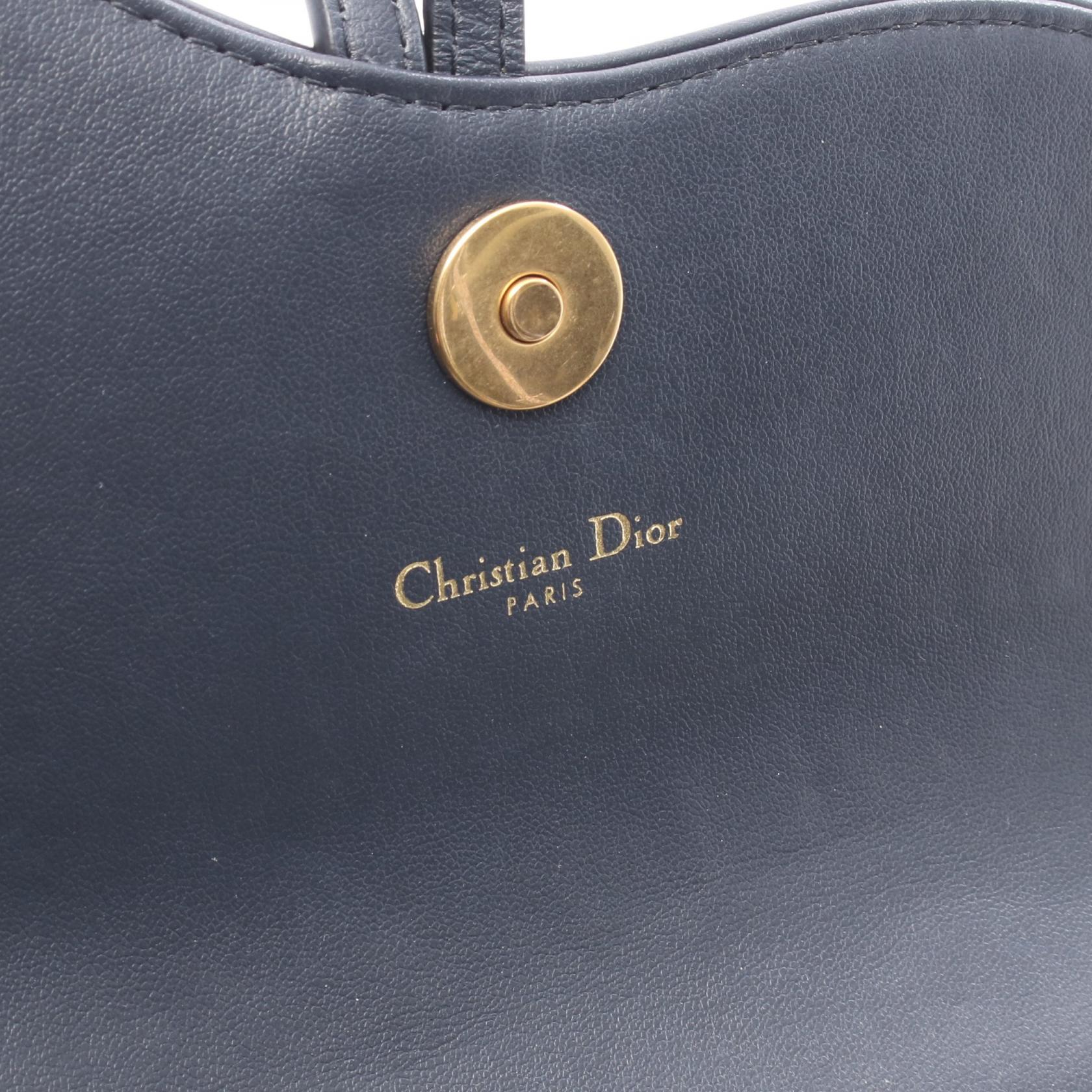ディオール SADDLE オブリーク ジャカード レザー ショルダーバッグ
