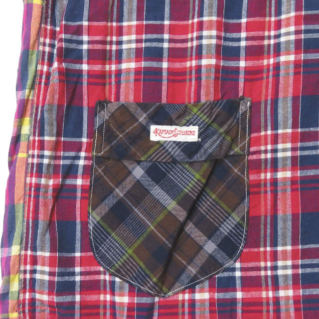 KAPTAIN SUNSHINE 60'S S/S チェック シャツ コットン シャツ