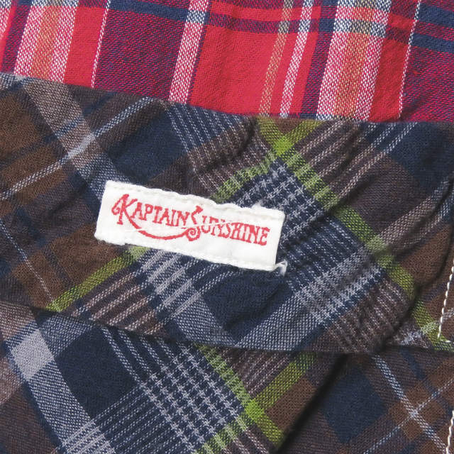 KAPTAIN SUNSHINE 60'S S/S チェック シャツ コットン シャツ