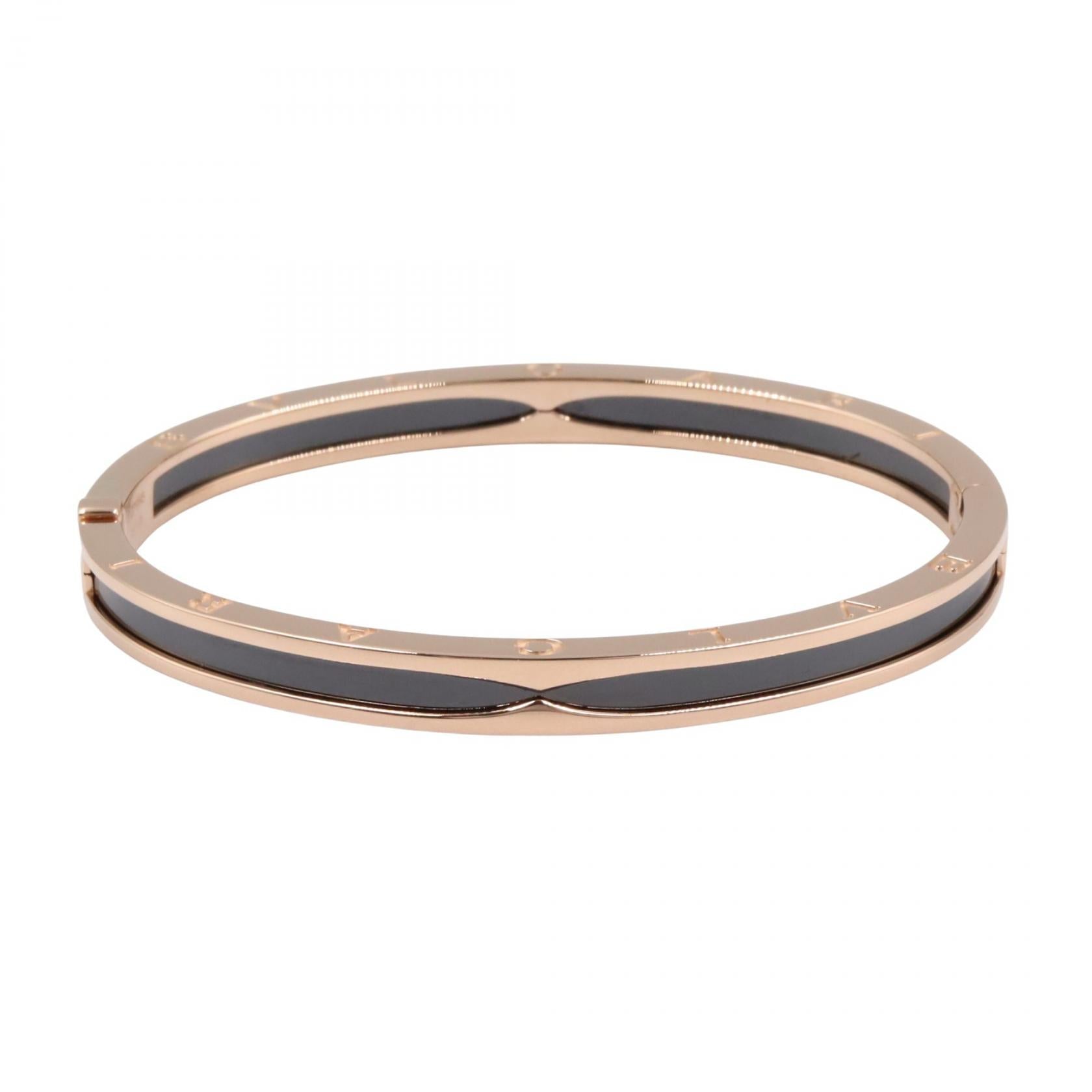 ブルガリ B-zero1 K18PG セラミック バングル サイズ 17