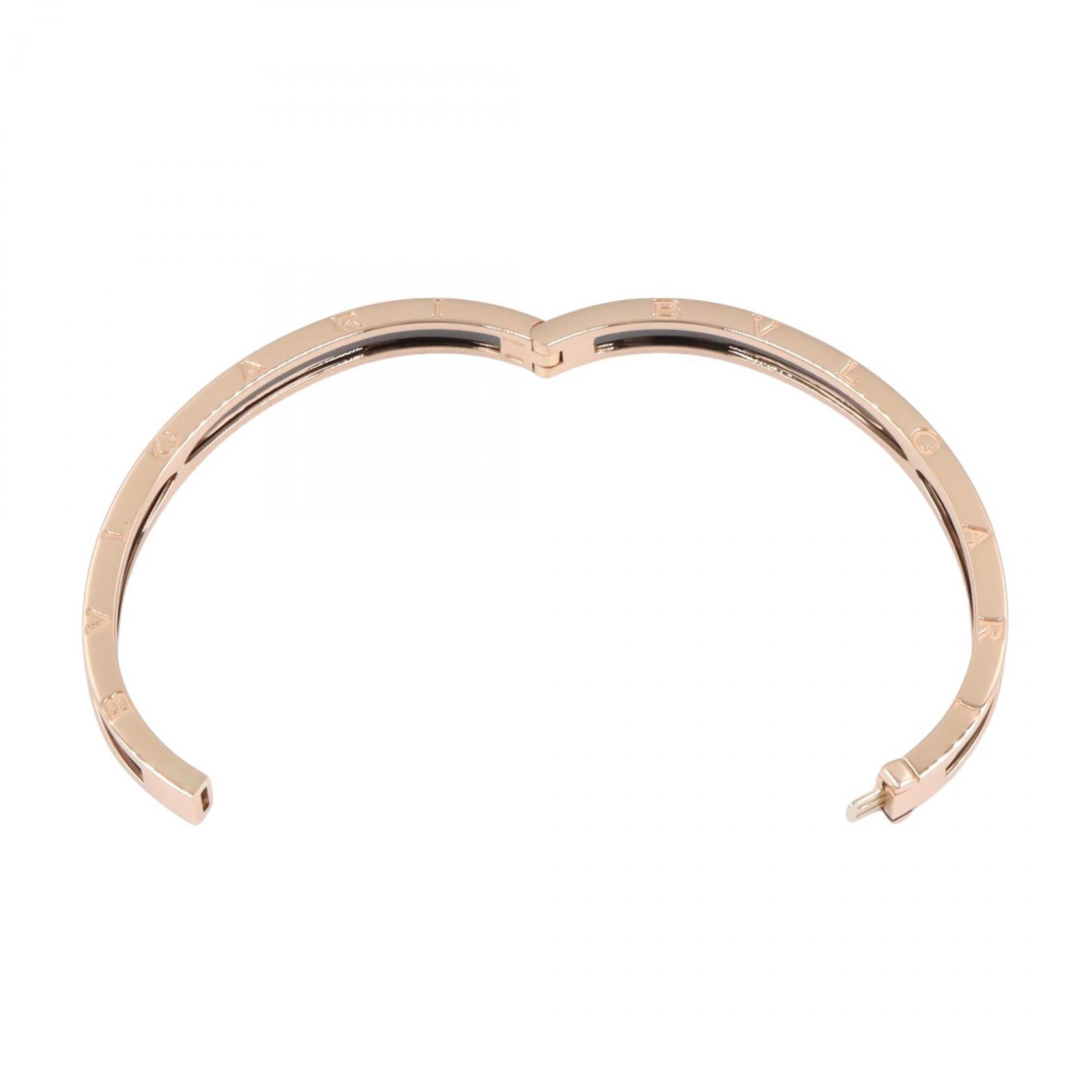 ブルガリ B-zero1 K18PG セラミック バングル サイズ 17