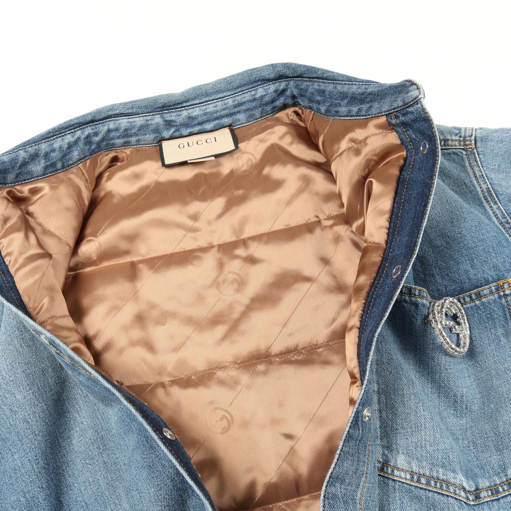 グッチ Washed Organic Denim Shirt コットンジャケット