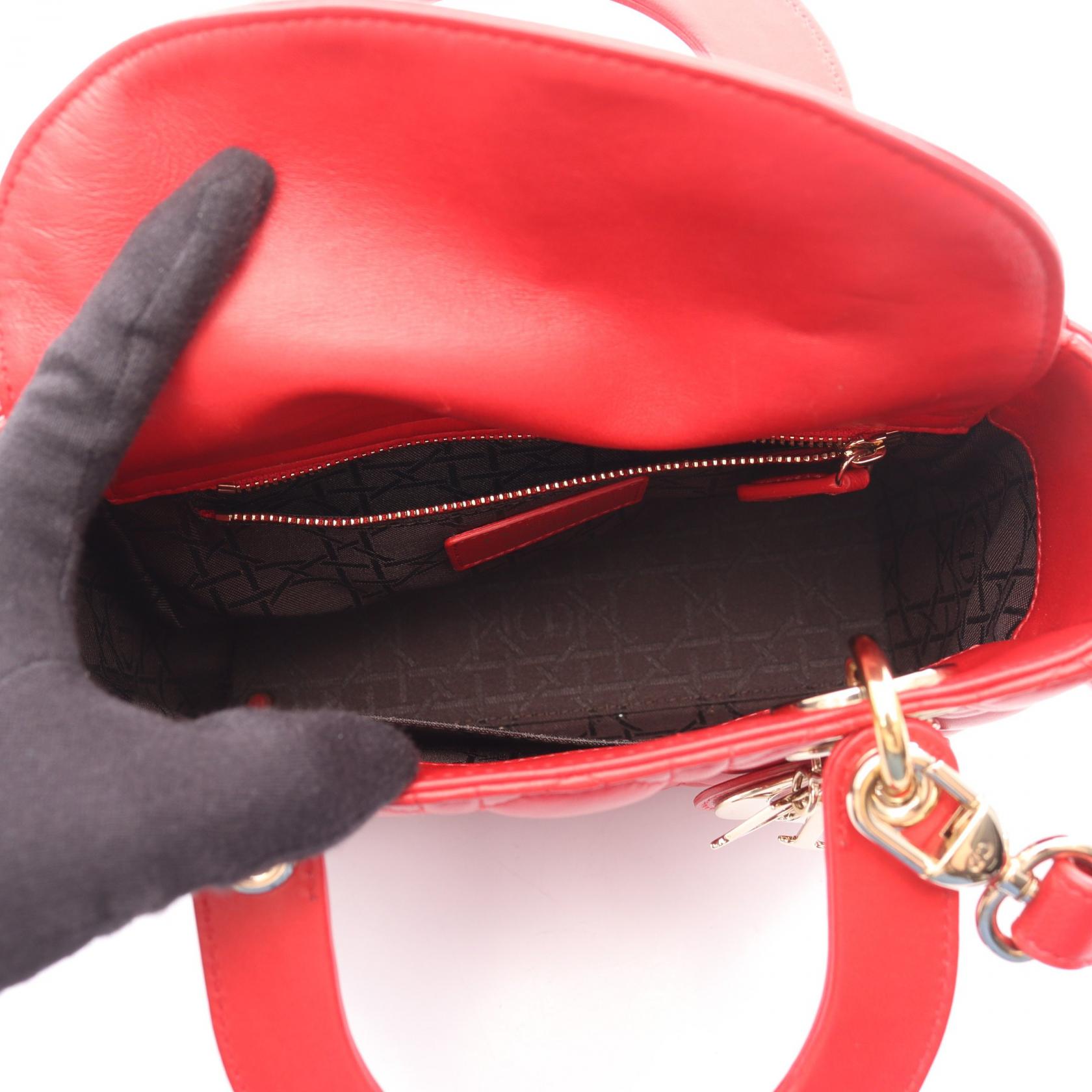 ディオール LADY DIOR MY ABCDIOR レザー2wayバッグ
