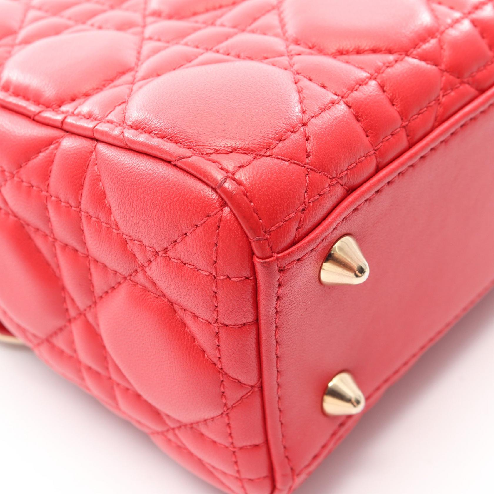 ディオール LADY DIOR MY ABCDIOR レザー ハンドバッグ