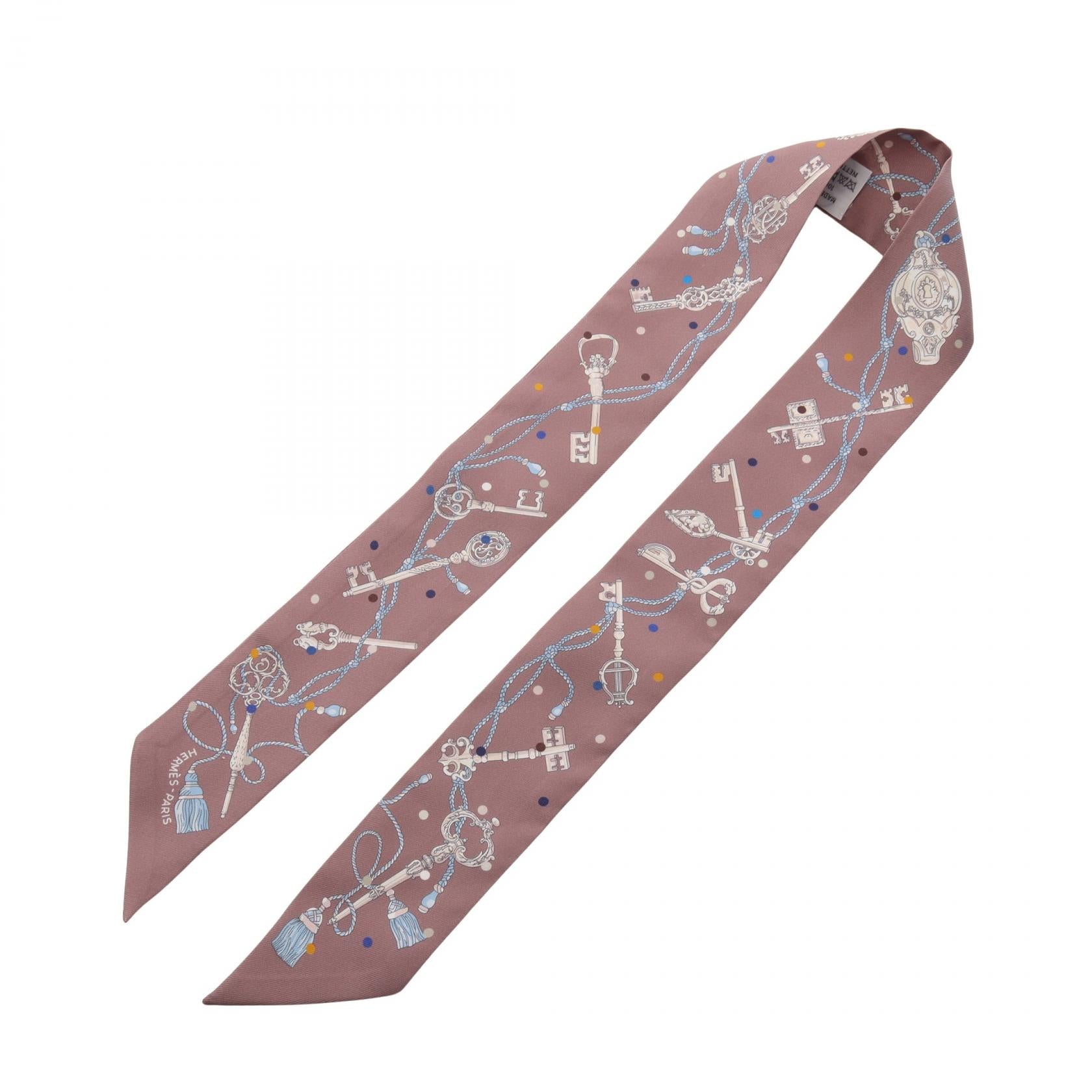 エルメス ツイリー Les Cles a Pois シルクスカーフ