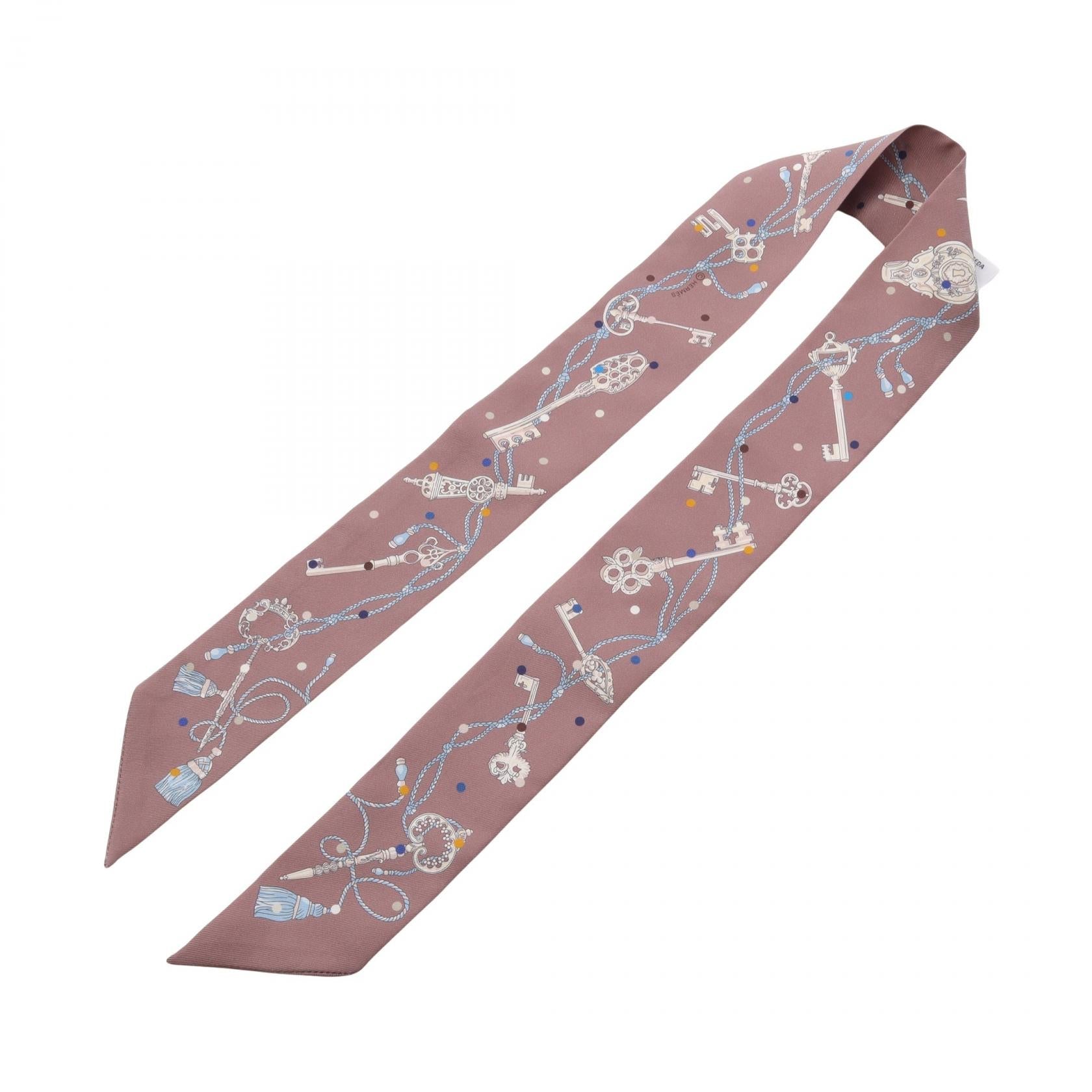 エルメス ツイリー Les Cles a Pois シルクスカーフ