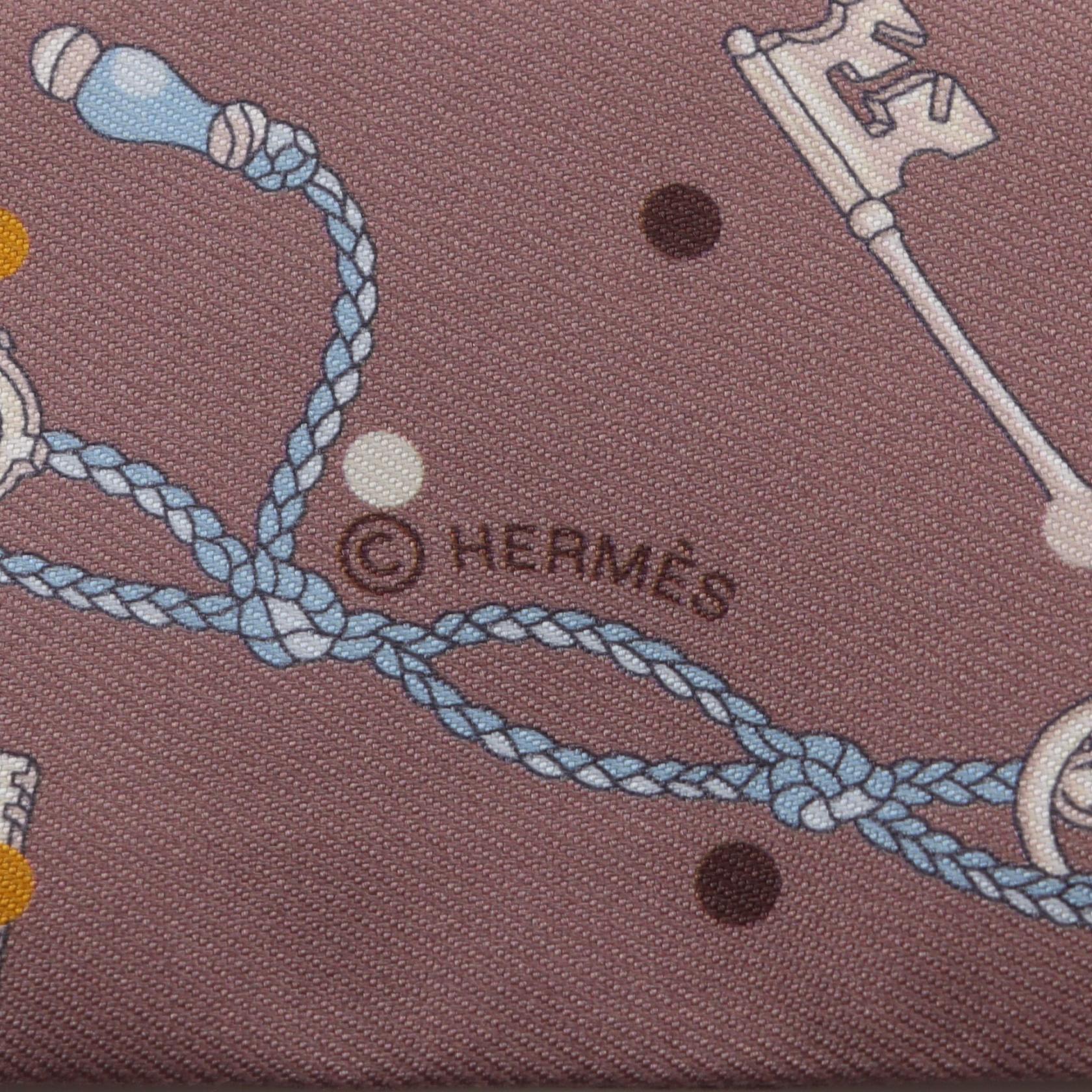 エルメス ツイリー Les Cles a Pois シルクスカーフ