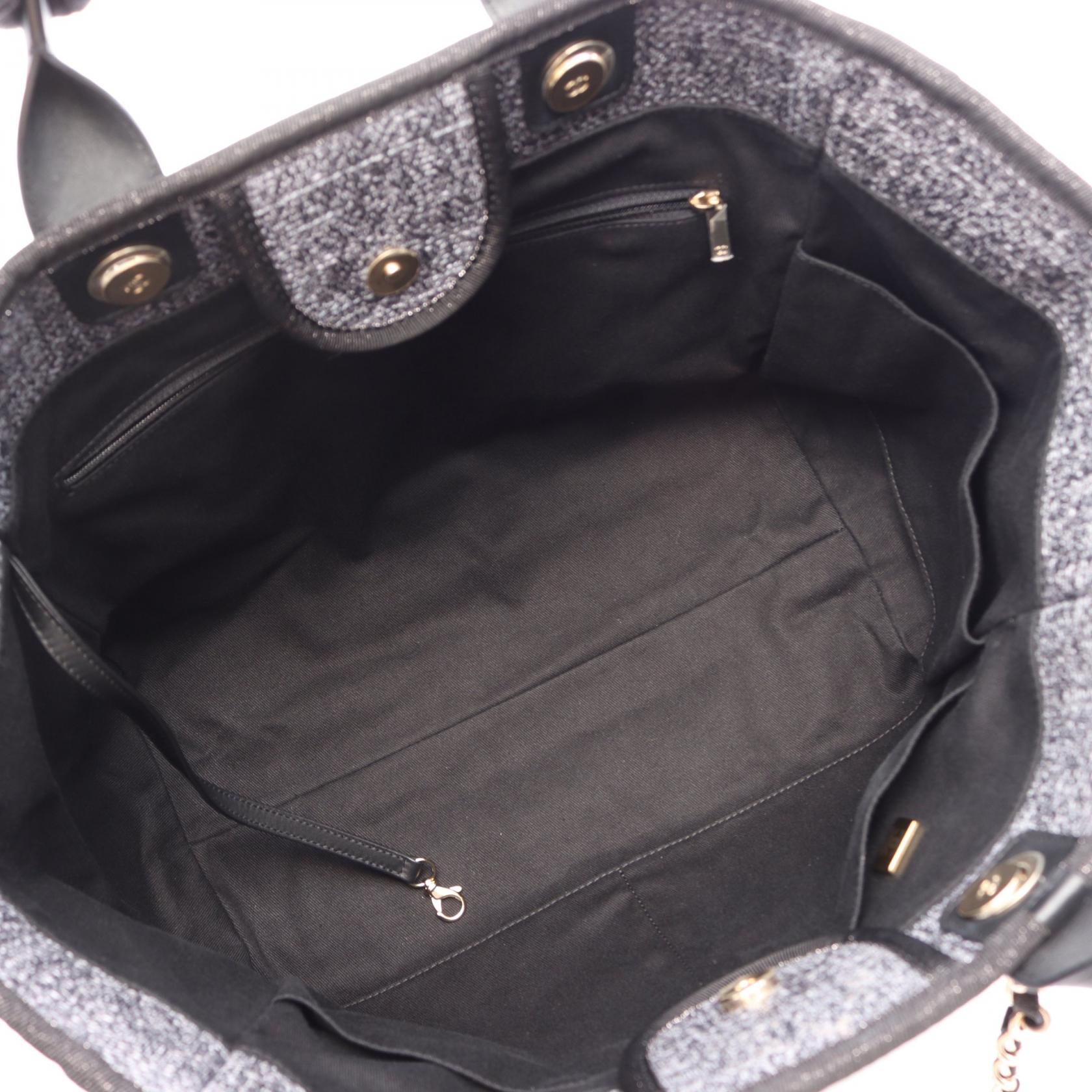 シャネル ドーヴィル キャンバス レザー 2WAYトートバッグ