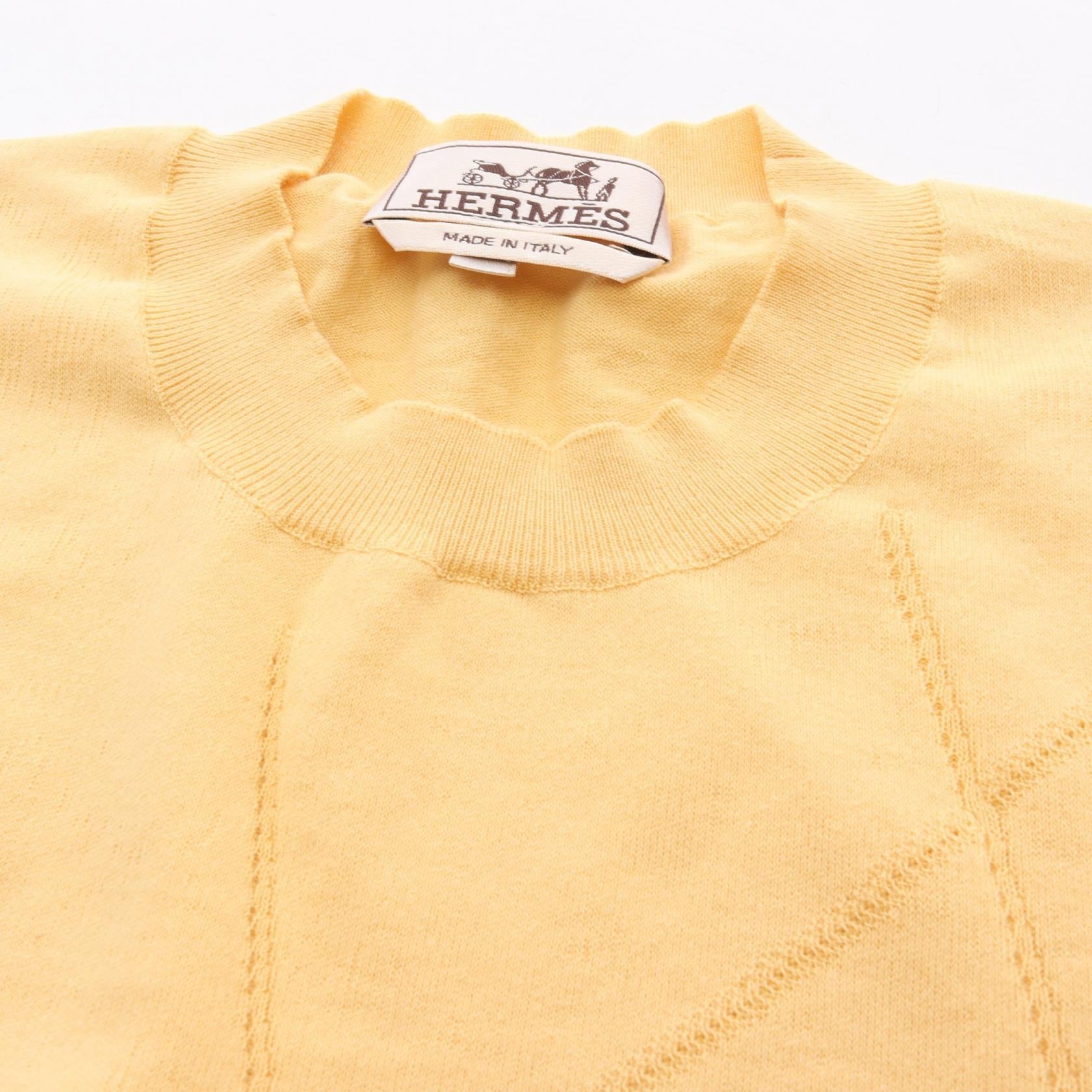 エルメス Selles en Fragments コットン半袖ニット