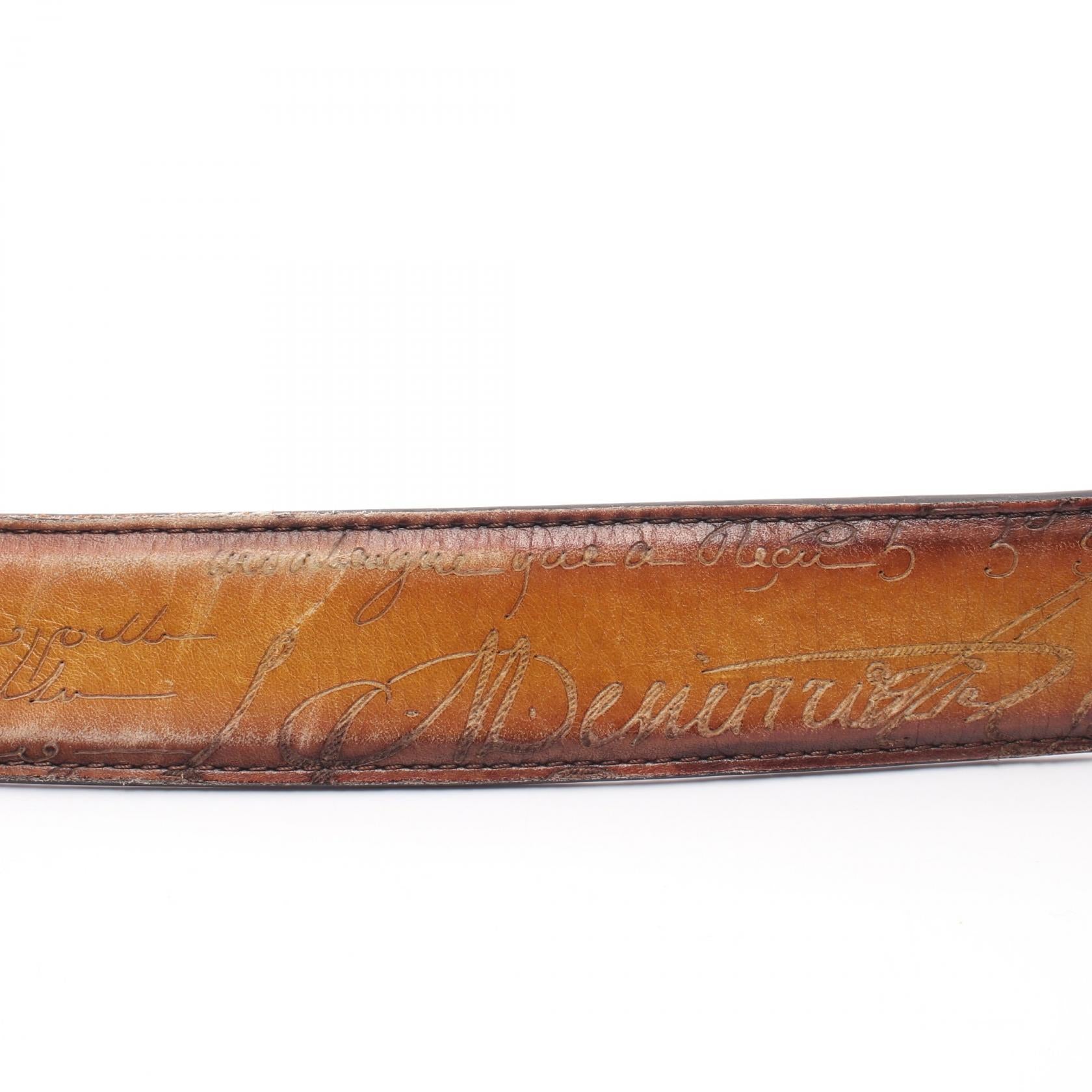 ベルルッティ カリグラフィ レザーベルト