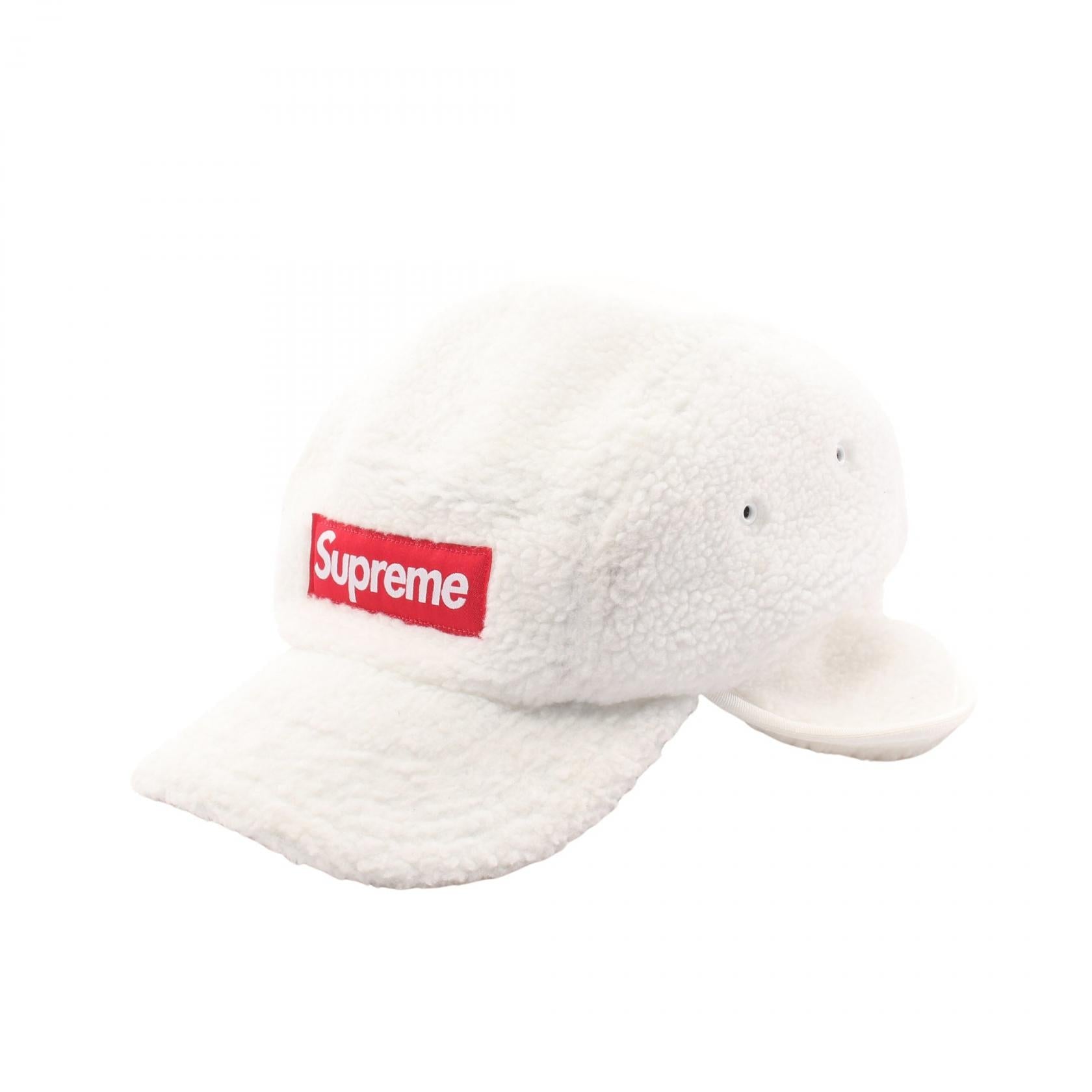 シュプリーム DEEP PILE EARFLAP CAMP CAP ポリエステル キャップ