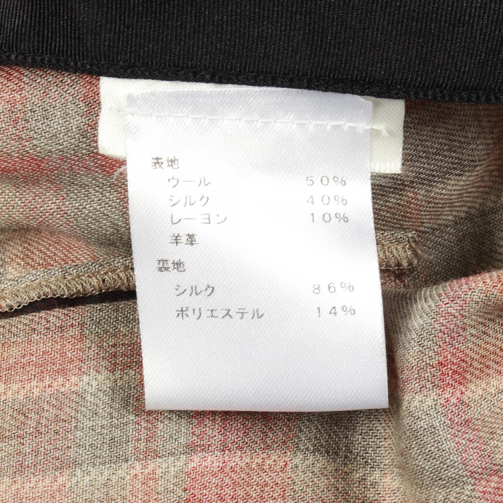 ルイヴィトン チェック ウールシルクレザー ブラウス