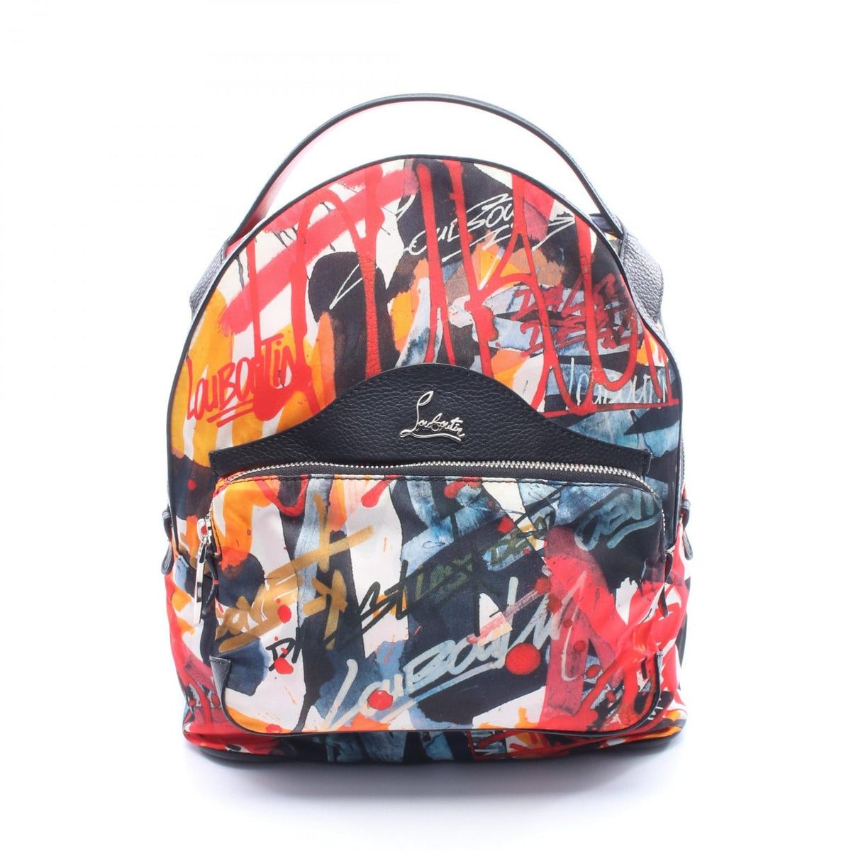 クリスチャンルブタン BACKLOUBI SMALL ナイロン レザー ラバー リュックサック