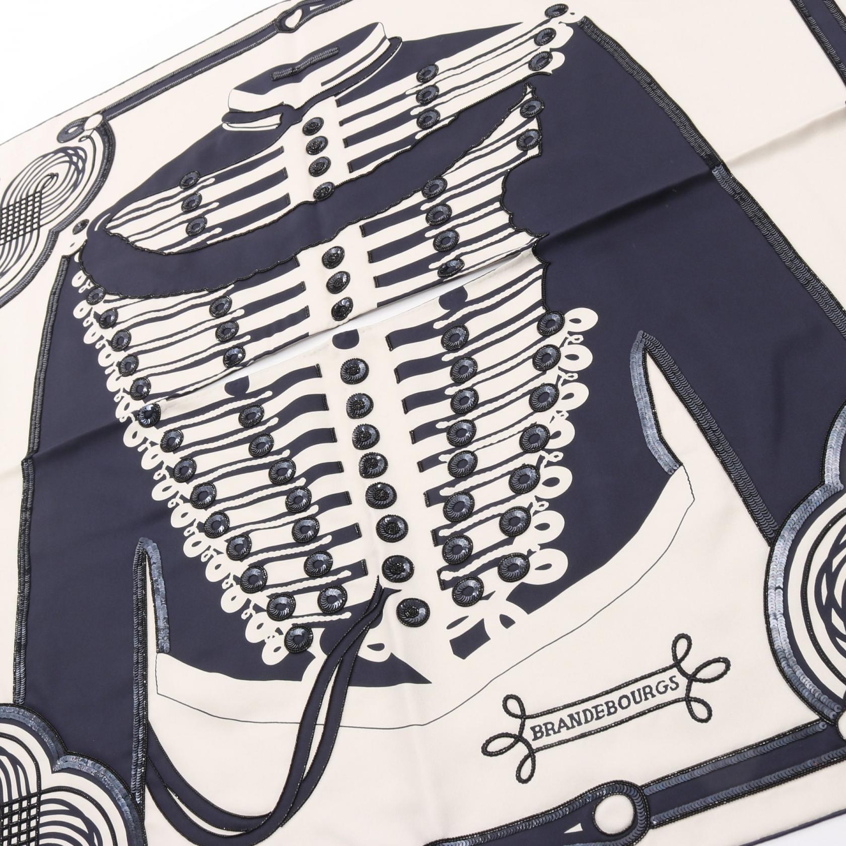 エルメス カレ デザール プレシュー BRANDEBOURGS TATTOO シルクスカーフ