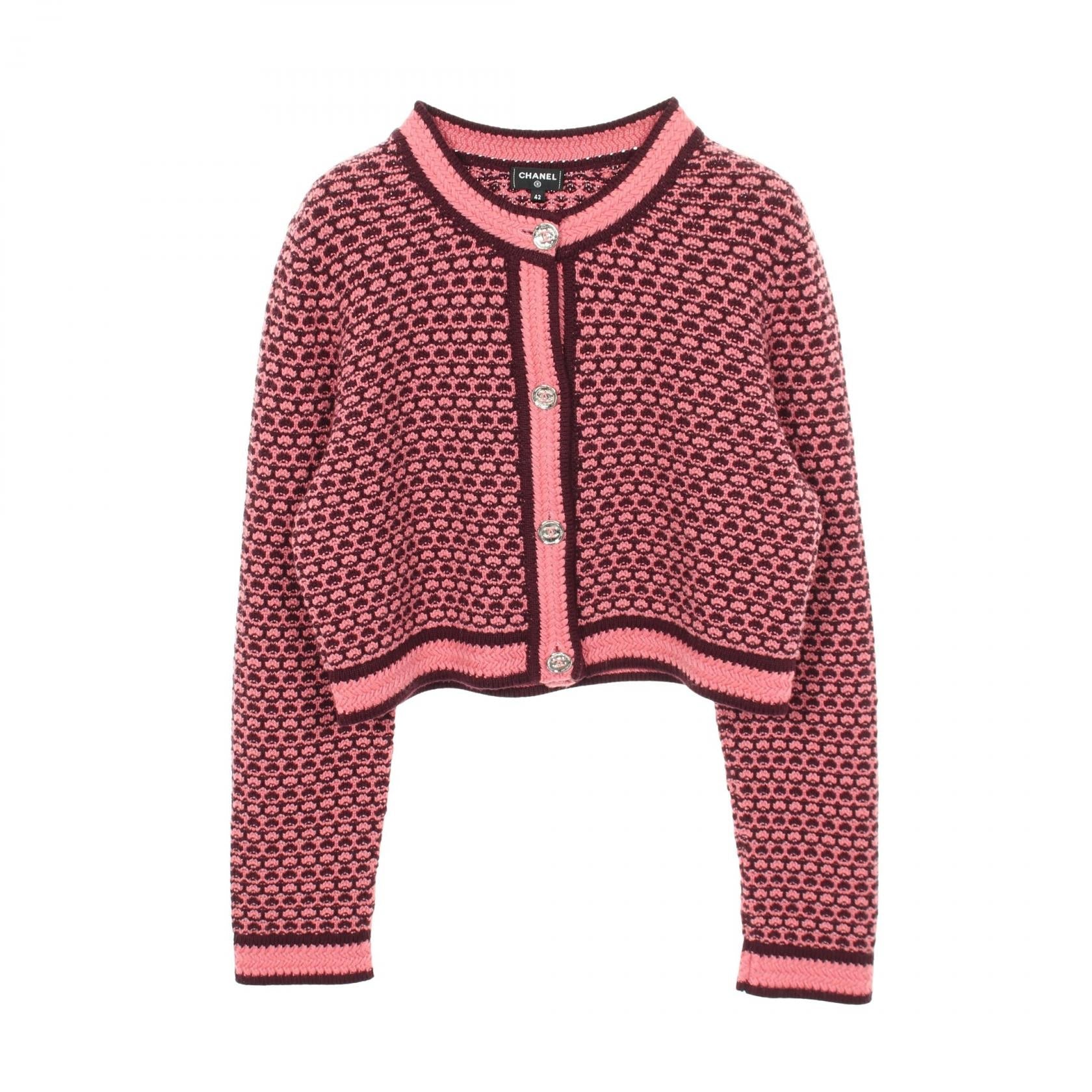 シャネル カシミヤクロップドカーディガン